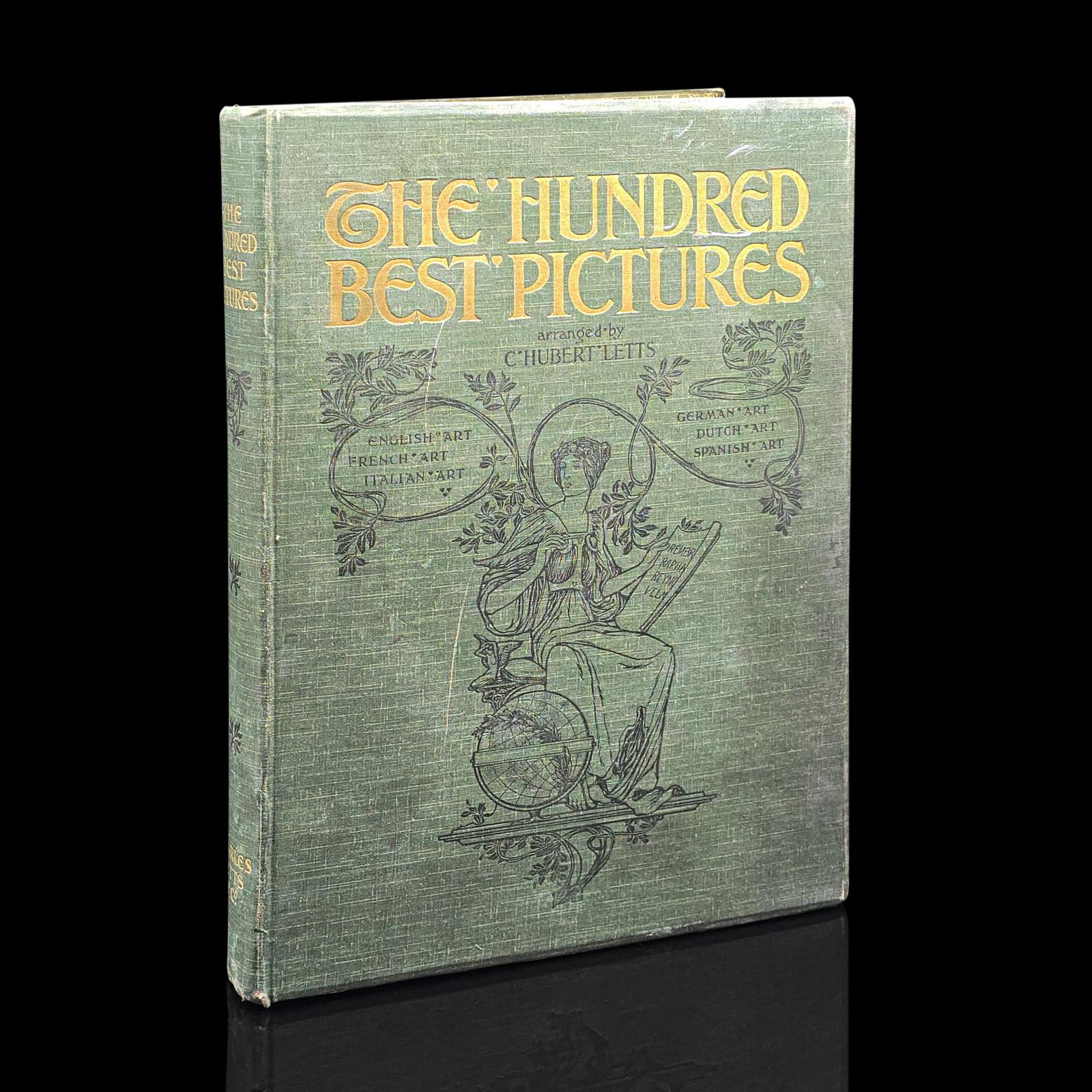 Antique Art Book, The Hundred Best Pictures, Hardcover, Illustrated, Edwardian (1 of 12)