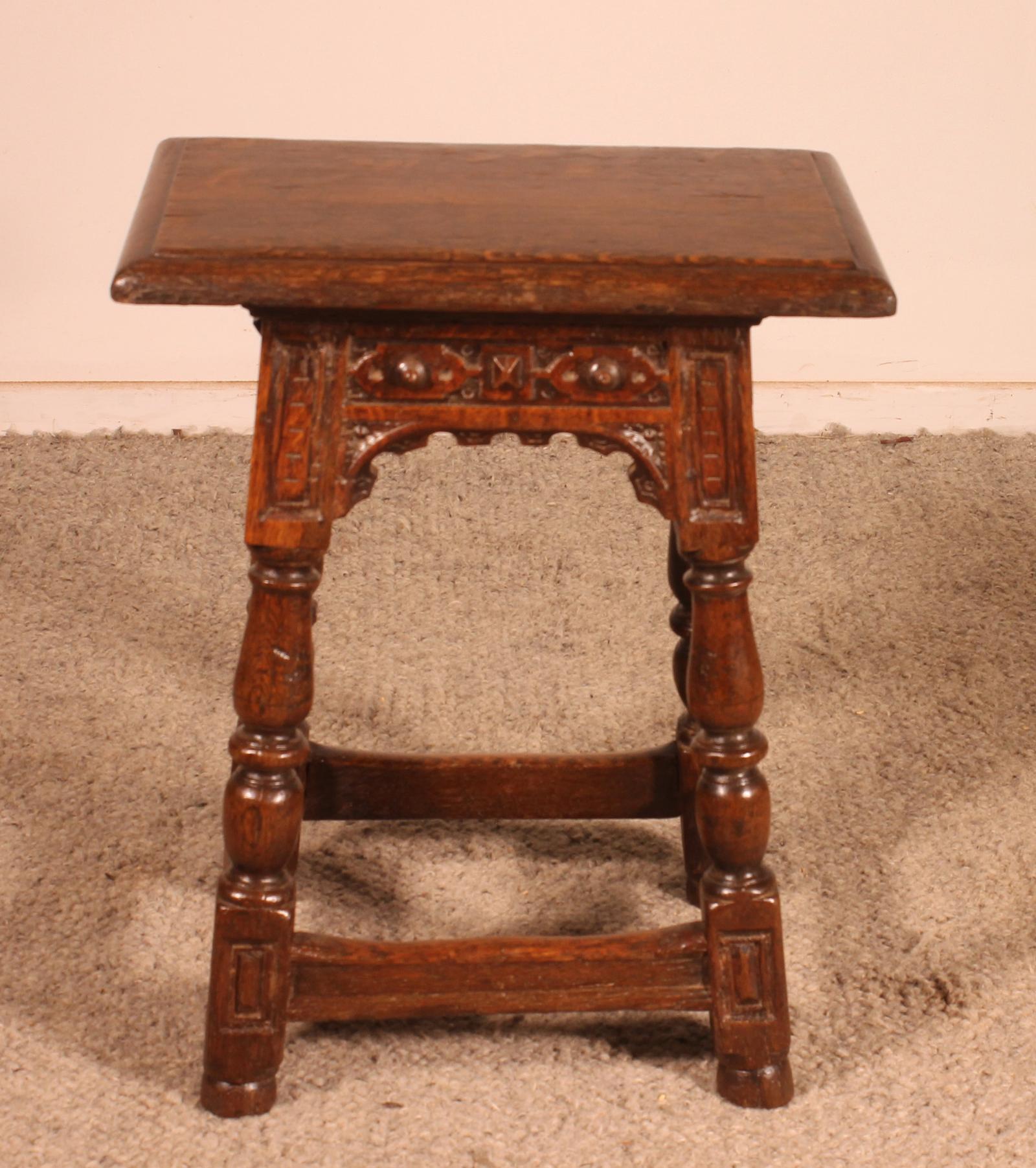 Early 17th Century Oak Joint Stool (1 of 10)