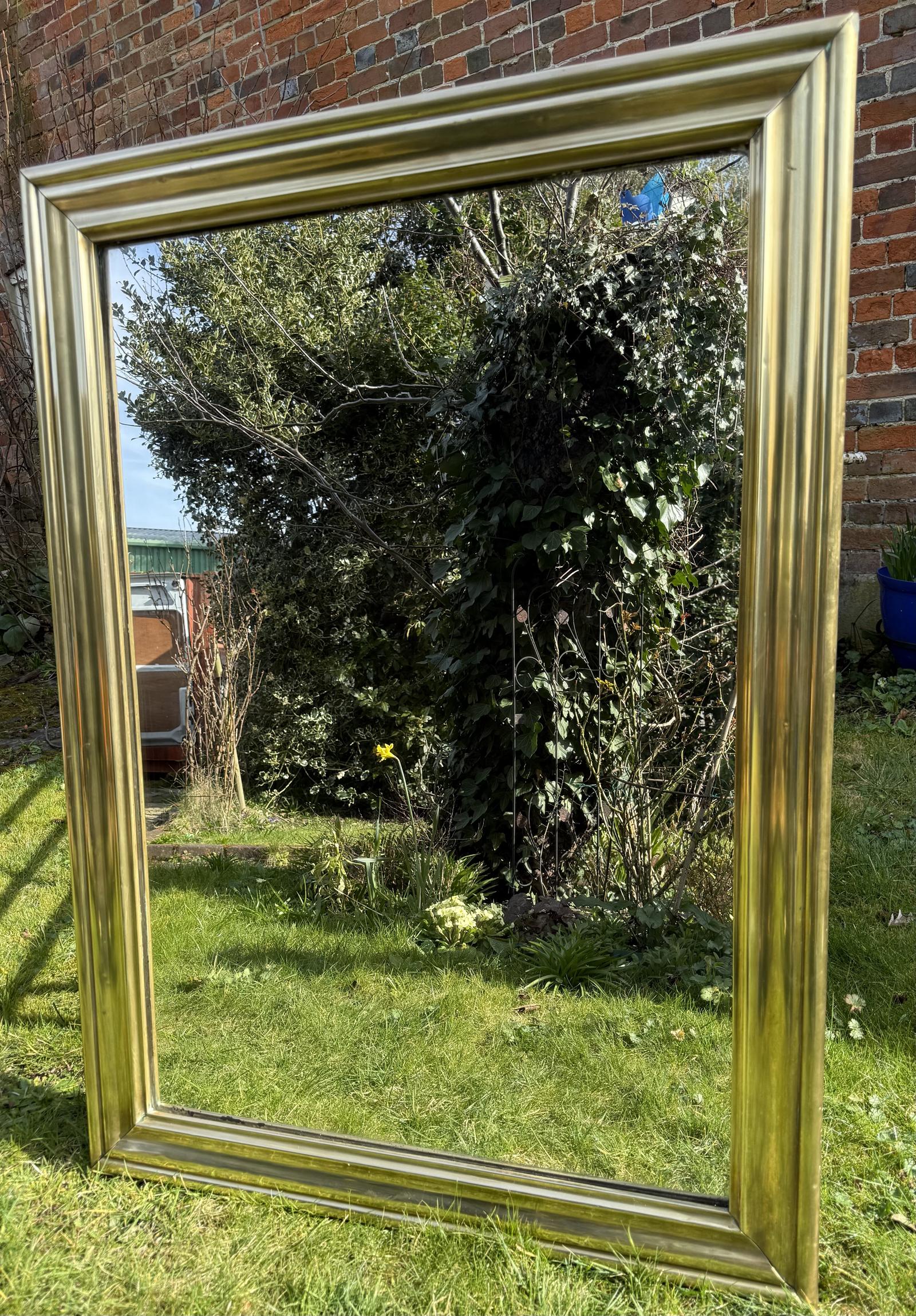 19th Century Brass Bistro Mirror (1 of 6) 19th Century Brass Bistro Mirror (1 of 6)