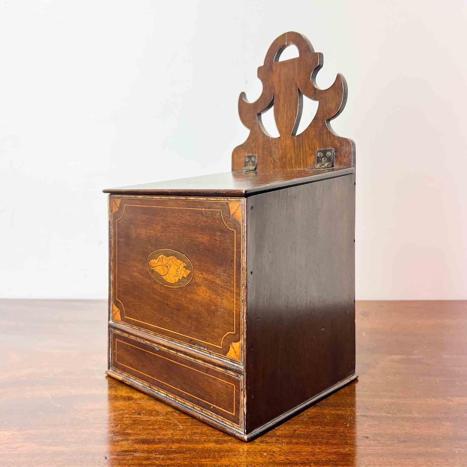 19th Century Mahogany Marquetry Candle Box (1 of 12)
