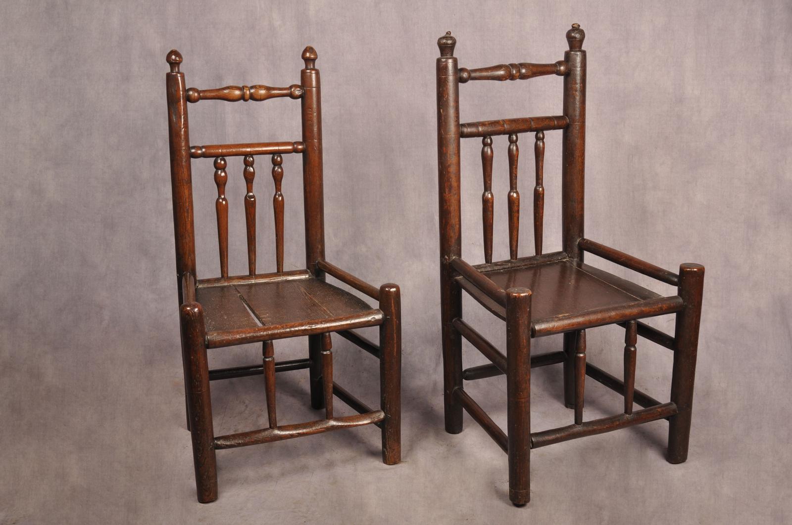 Near Pair of 17th Century Ash Turners Chairs (1 of 15)