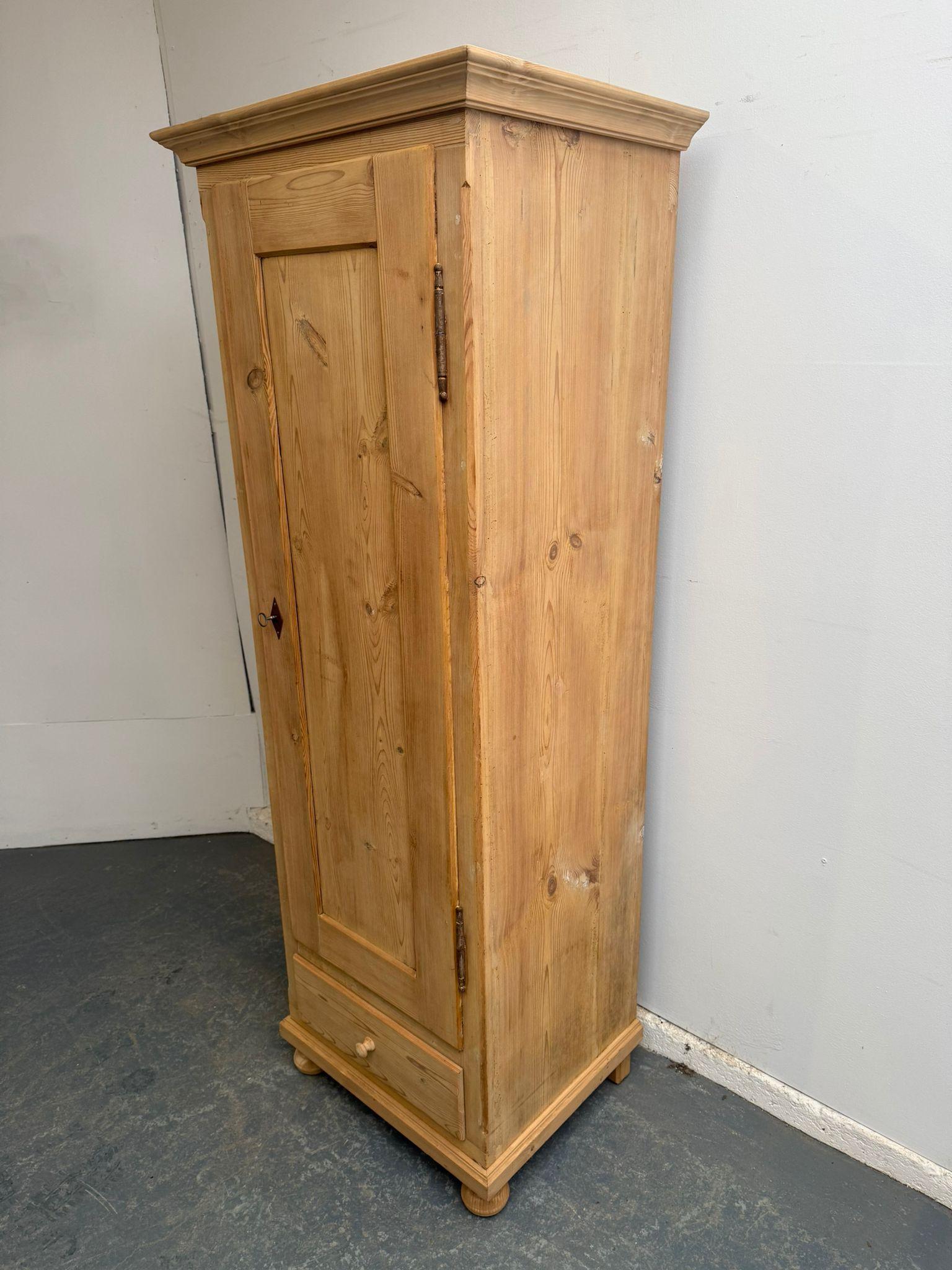 A Superb Tall Narrow Antique / Old Pine Georgian Storage Cupboard to Wax/paint (1 of 8)