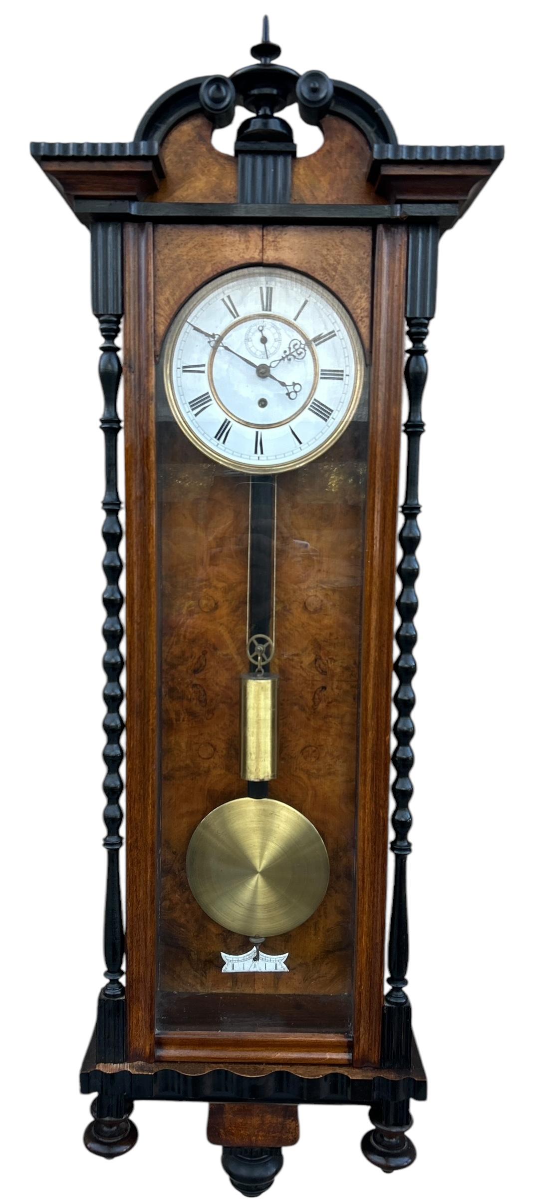 Wonderful Single Weight Vienna Regulator Wall Clock ca.1880 (1 of 9)