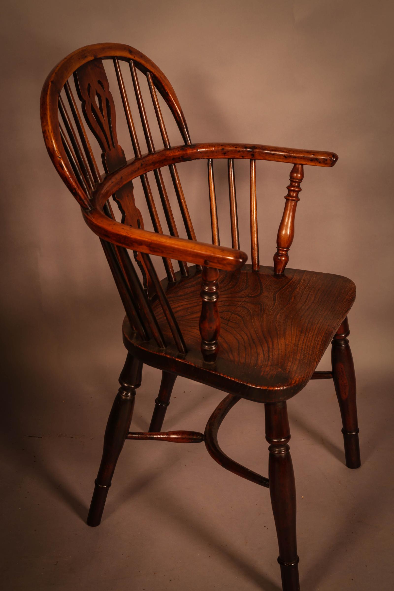 Yew Wood Low Back Windsor Chair by Whitworth of Gamston (1 of 9)