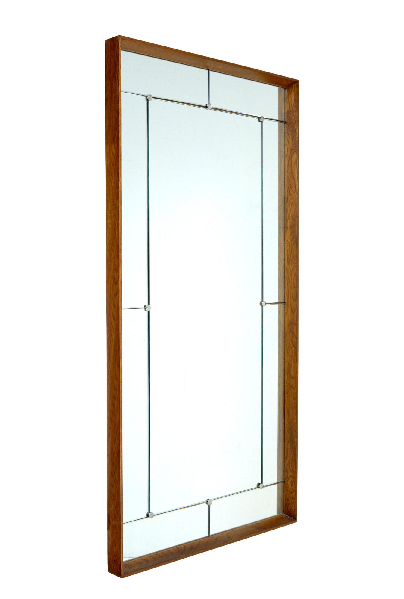 Mid Century Scandinavian Deep Framed Harlequin Mirror (1 of 5) Mid Century Scandinavian Deep Framed Harlequin Mirror (1 of 5)