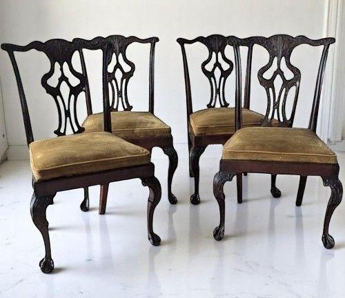 Set of Four Mahogany Chippendale Style Dining Chairs (1 of 7) Set of Four Mahogany Chippendale Style Dining Chairs (1 of 7)