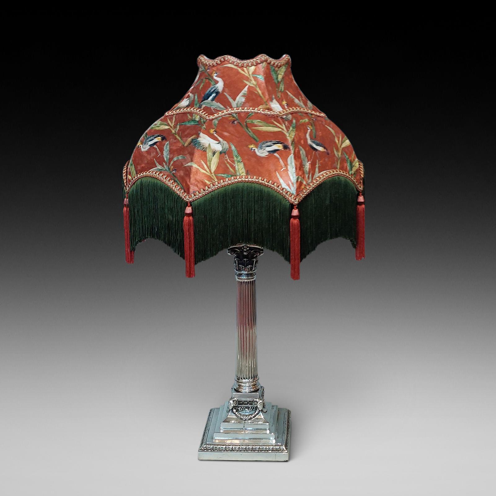 Early 20thc Silver Plated Table Lamp of Neoclassical Design (1 of 7) Early 20thc Silver Plated Table Lamp of Neoclassical Design (1 of 7)