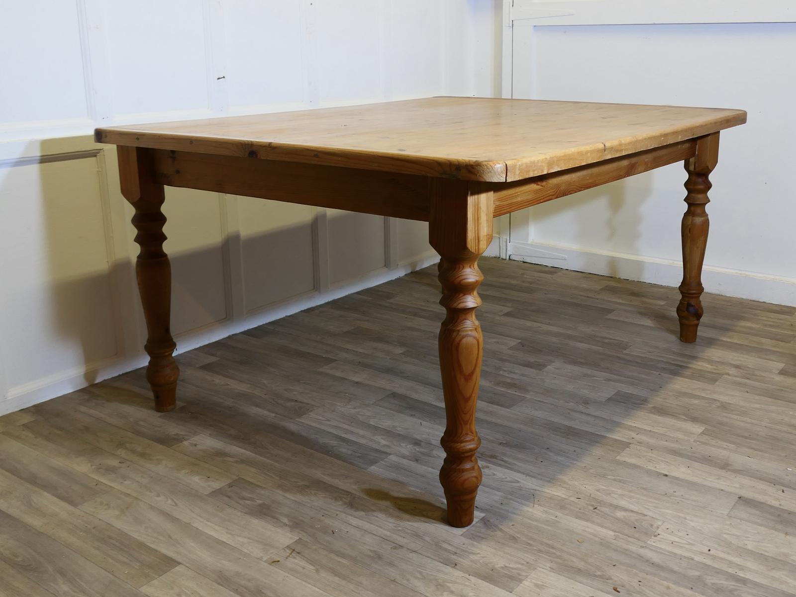 Large Pine Farmhouse Kitchen Table (1 of 8)