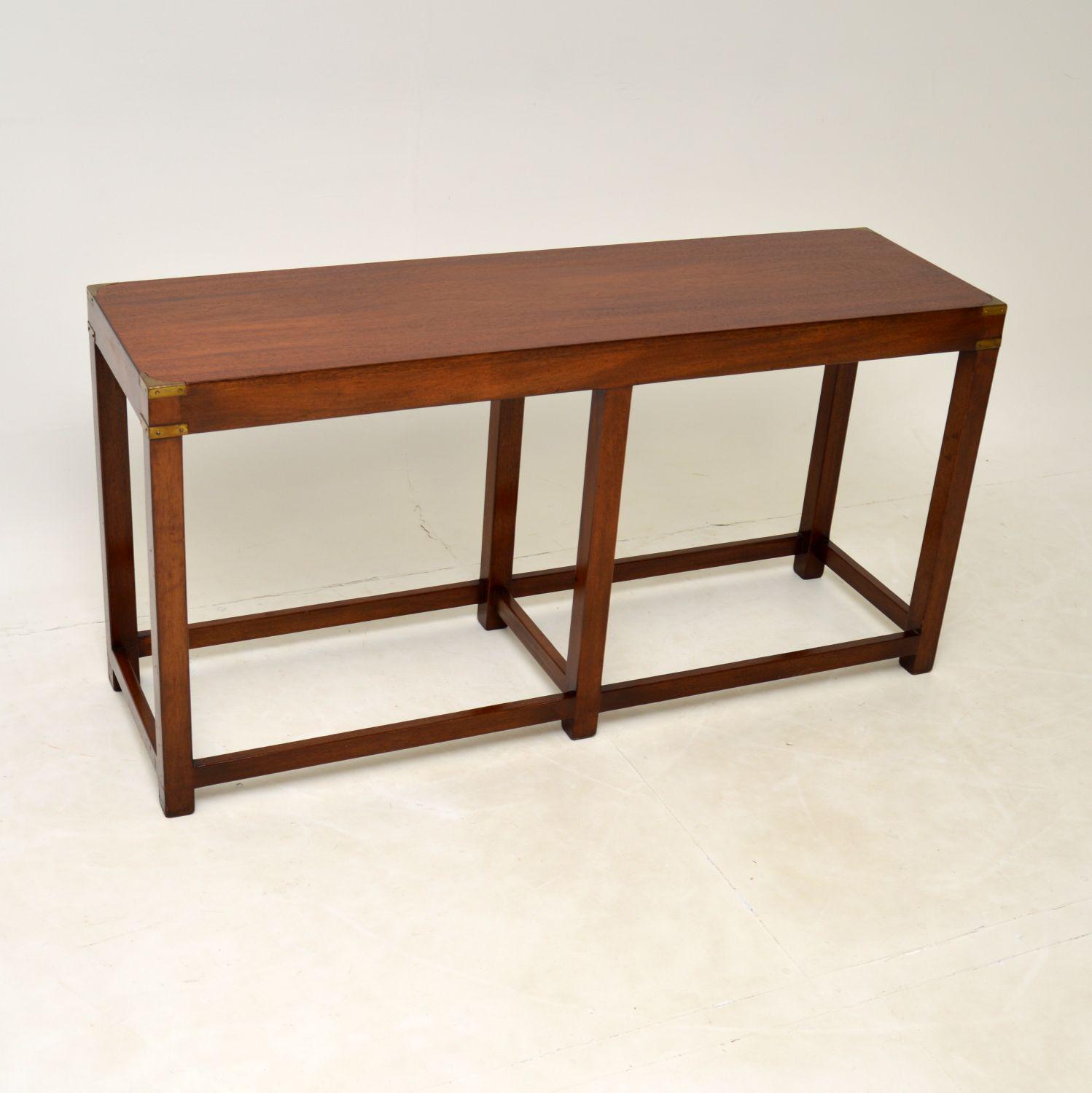 Military Campaign Style Mahogany Console Table (1 of 9) Military Campaign Style Mahogany Console Table (1 of 9)