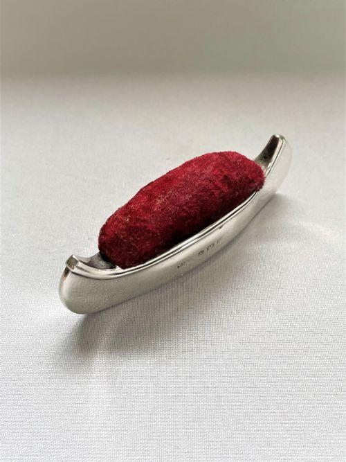 Novelty Edwardian Silver Canoe Pin Cushion (1 of 5) Novelty Edwardian Silver Canoe Pin Cushion (1 of 5)