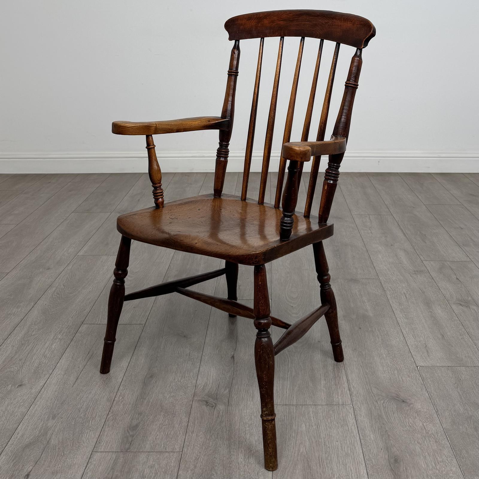 Antique 19th Century Victorian Stick Back Armchair in Oak (1 of 13) Antique 19th Century Victorian Stick Back Armchair in Oak (1 of 13)