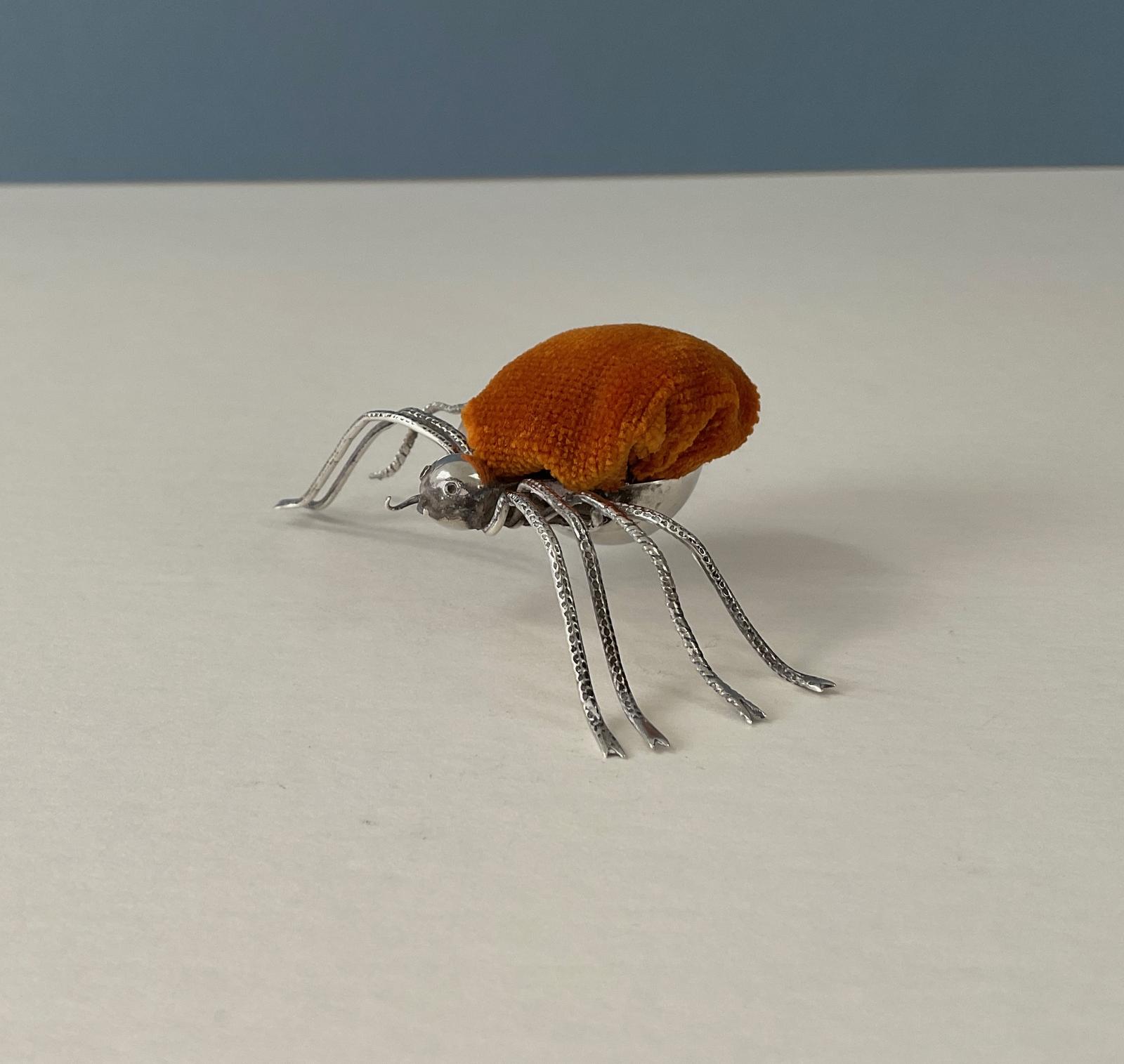 Antique Silver Spider Pin Cushion (1 of 7) Antique Silver Spider Pin Cushion (1 of 7)