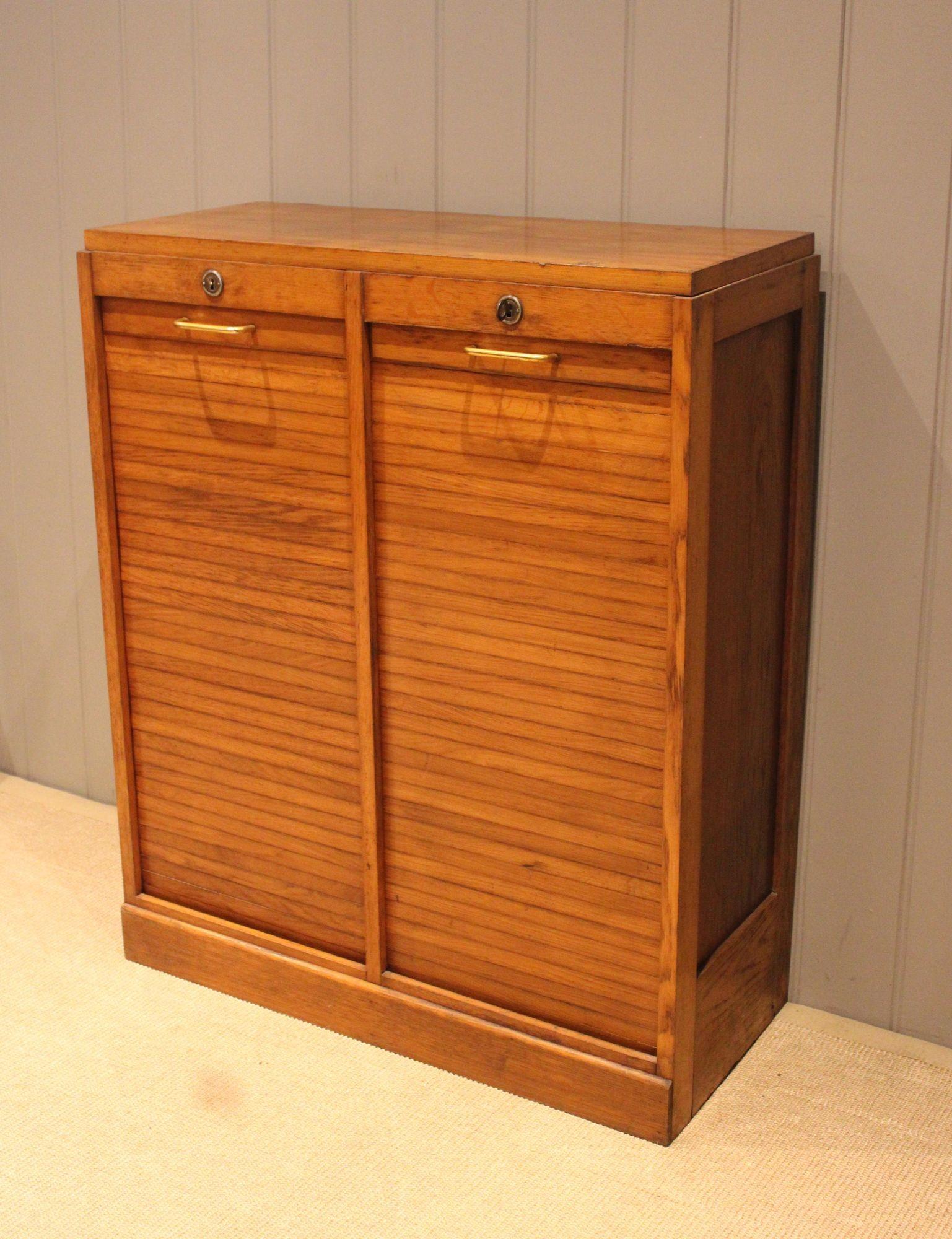 French Oak Double Tambour Front Filing Cabinet (1 of 12) French Oak Double Tambour Front Filing Cabinet (1 of 12)