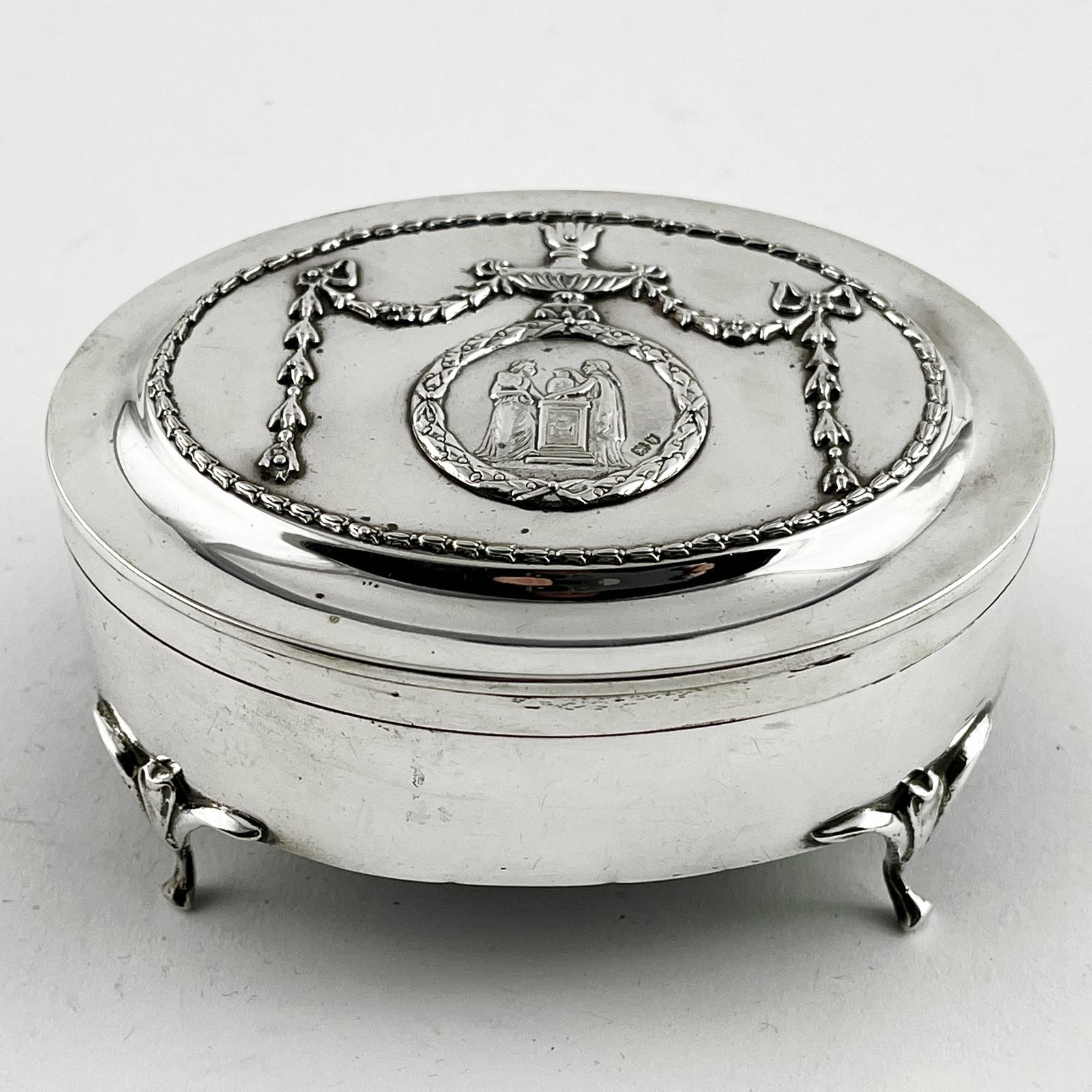 Edwardian William Comyns Silver Jewellery or Trinket Box (1 of 8)