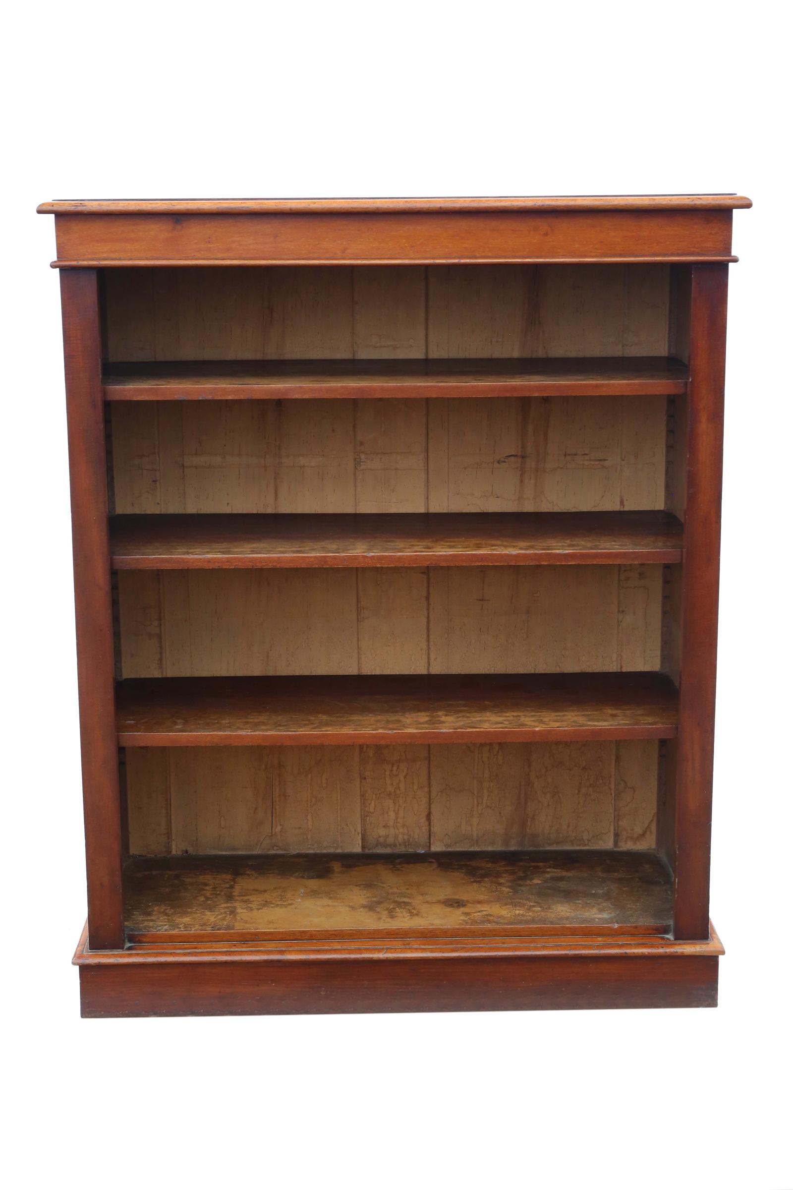 Antique Large Fine Quality 19th Century Mahogany Adjustable Bookcase (1 of 7)
