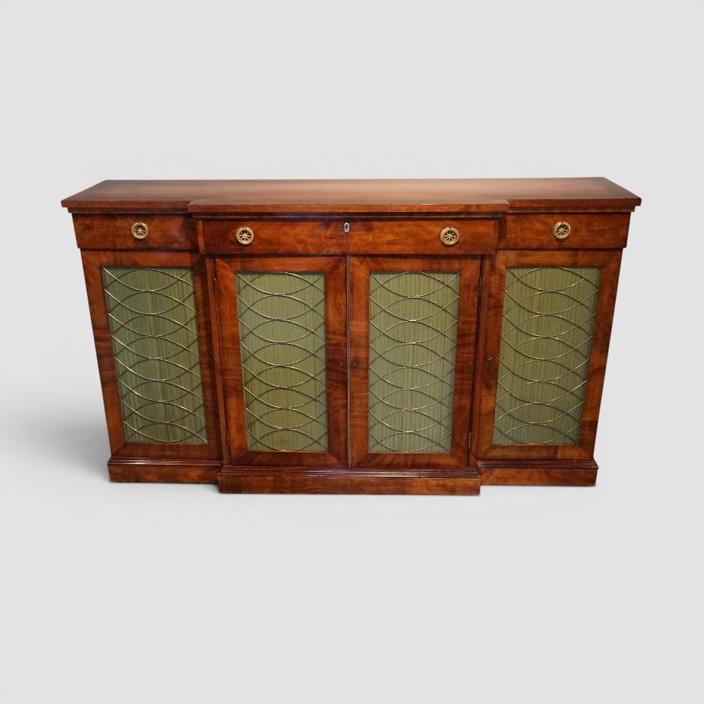 19th Century Mahogany Breakfront Side Cabinet (1 of 11) 19th Century Mahogany Breakfront Side Cabinet (1 of 11)