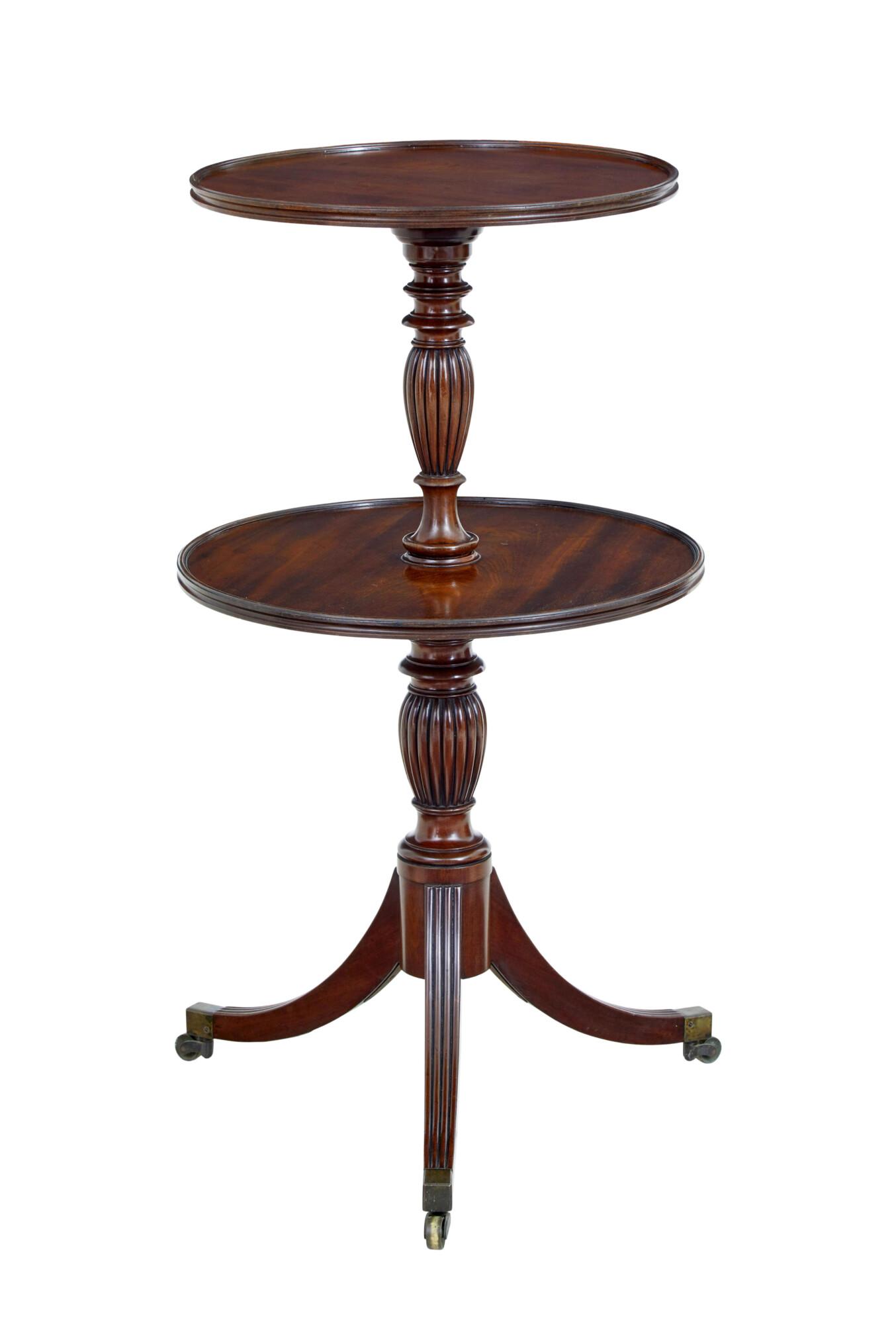 19th Century William Iv Mahogany 2 Tier Circular Serving Table (1 of 6) 19th Century William Iv Mahogany 2 Tier Circular Serving Table (1 of 6)