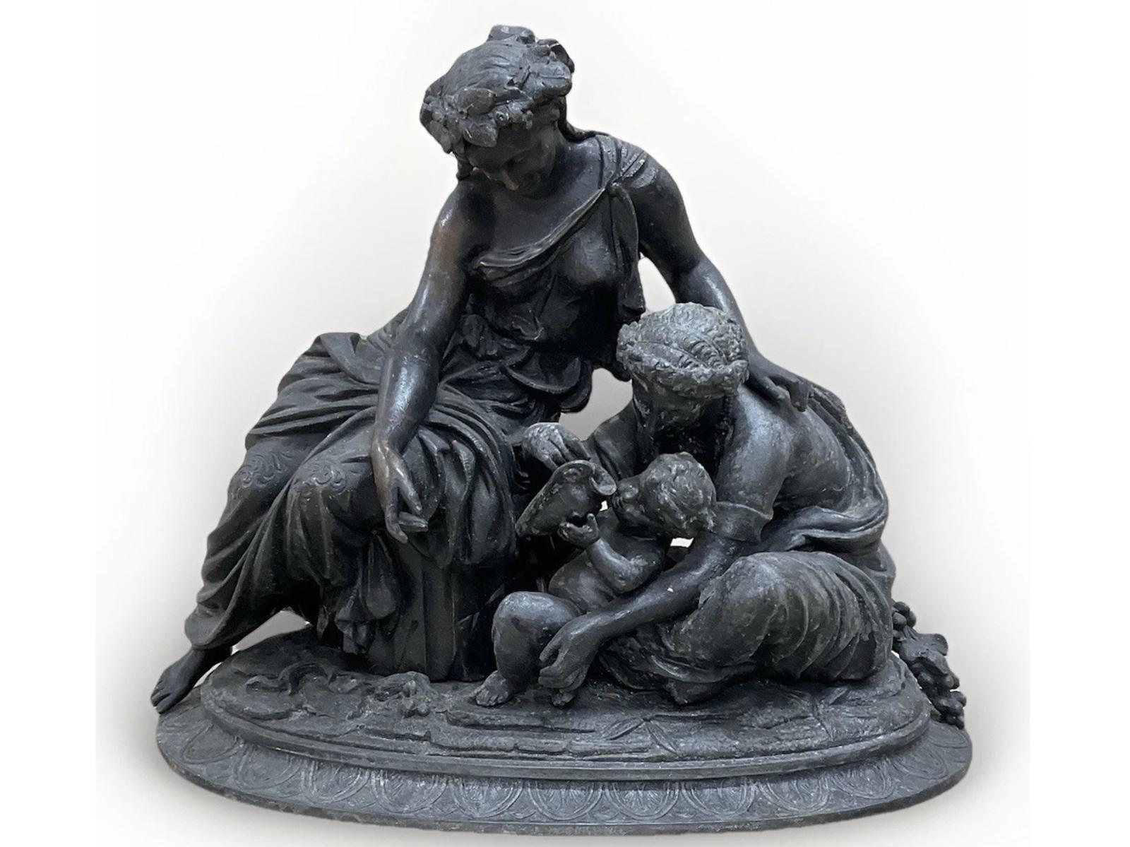 Victorian Patinated Spelter Family Group Classical Scene Antique 5.65kg C1870 (1 of 7) Victorian Patinated Spelter Family Group Classical Scene Antique 5.65kg C1870 (1 of 7)