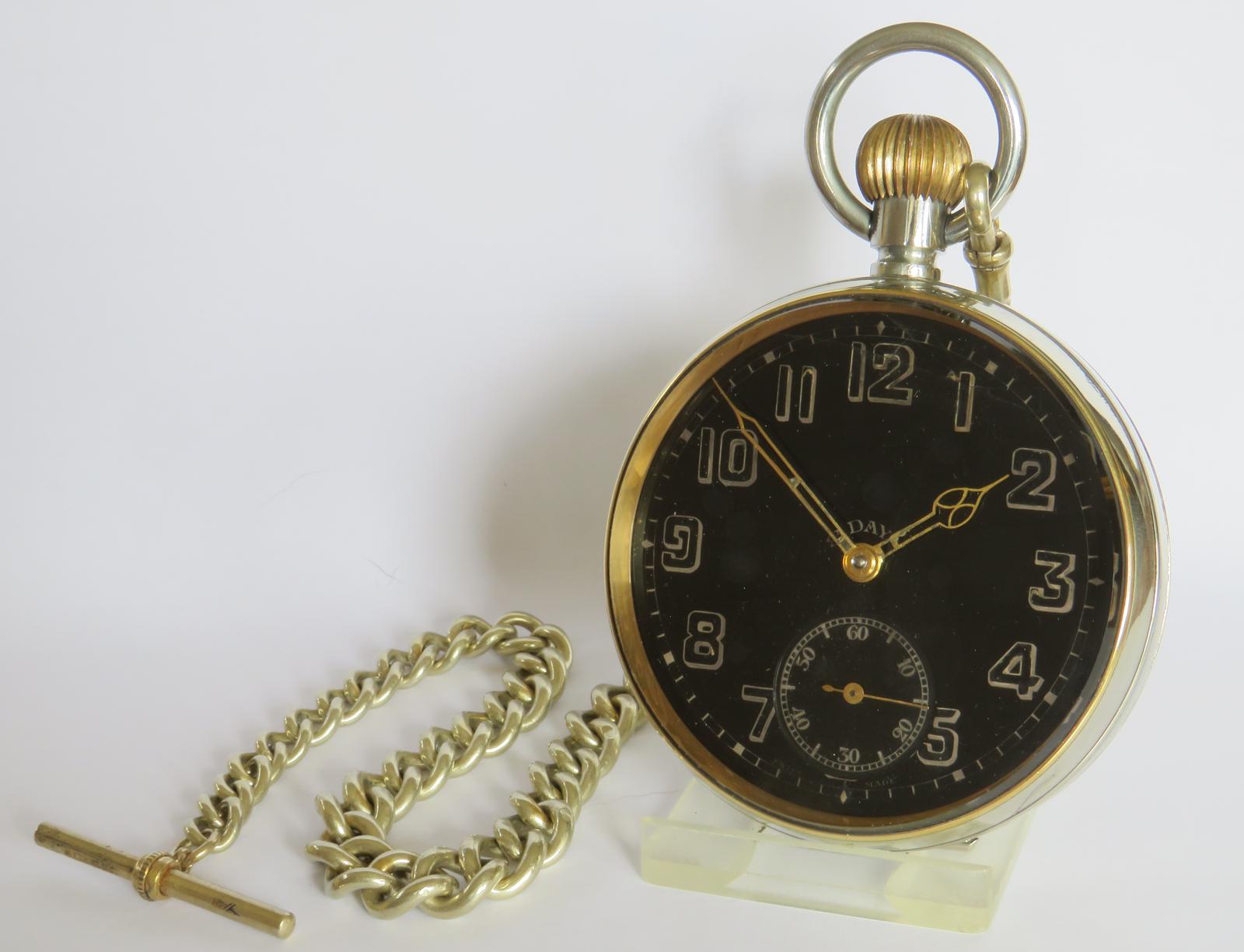 Pocket Watch : Antique Doxa Goliath Pocket Watch and Chain (1 of 4)
