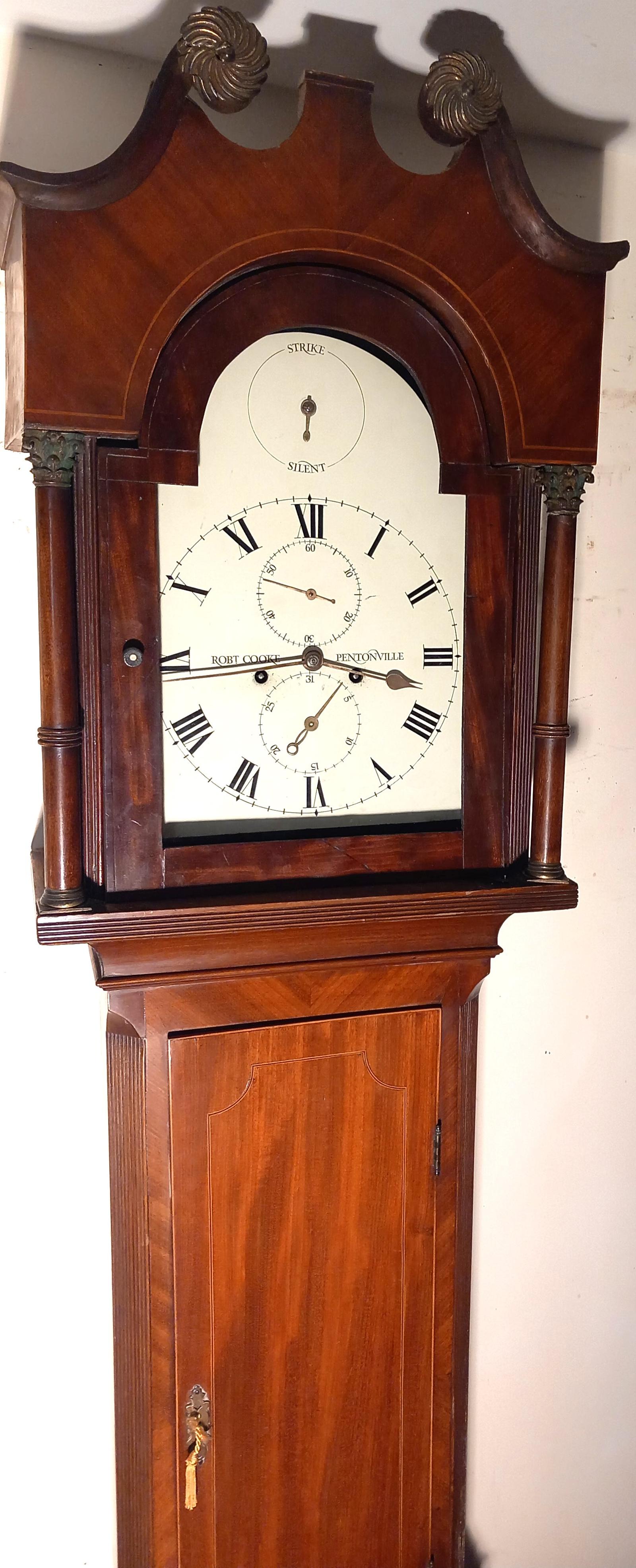 Antique Pentonville Mahogany Longcase Clock (1 of 6)