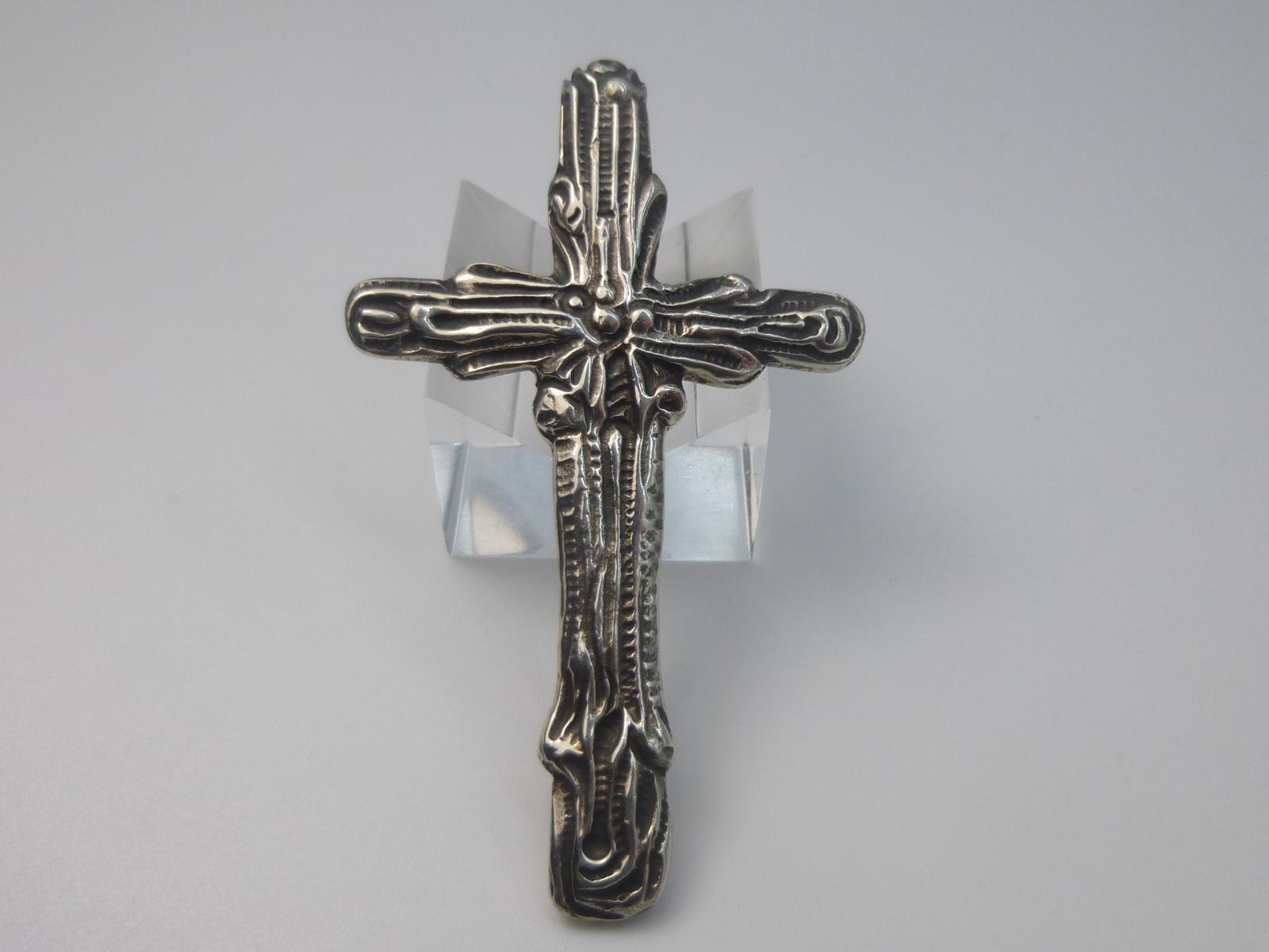 Art Deco Silver Cross Brooch (1 of 7)