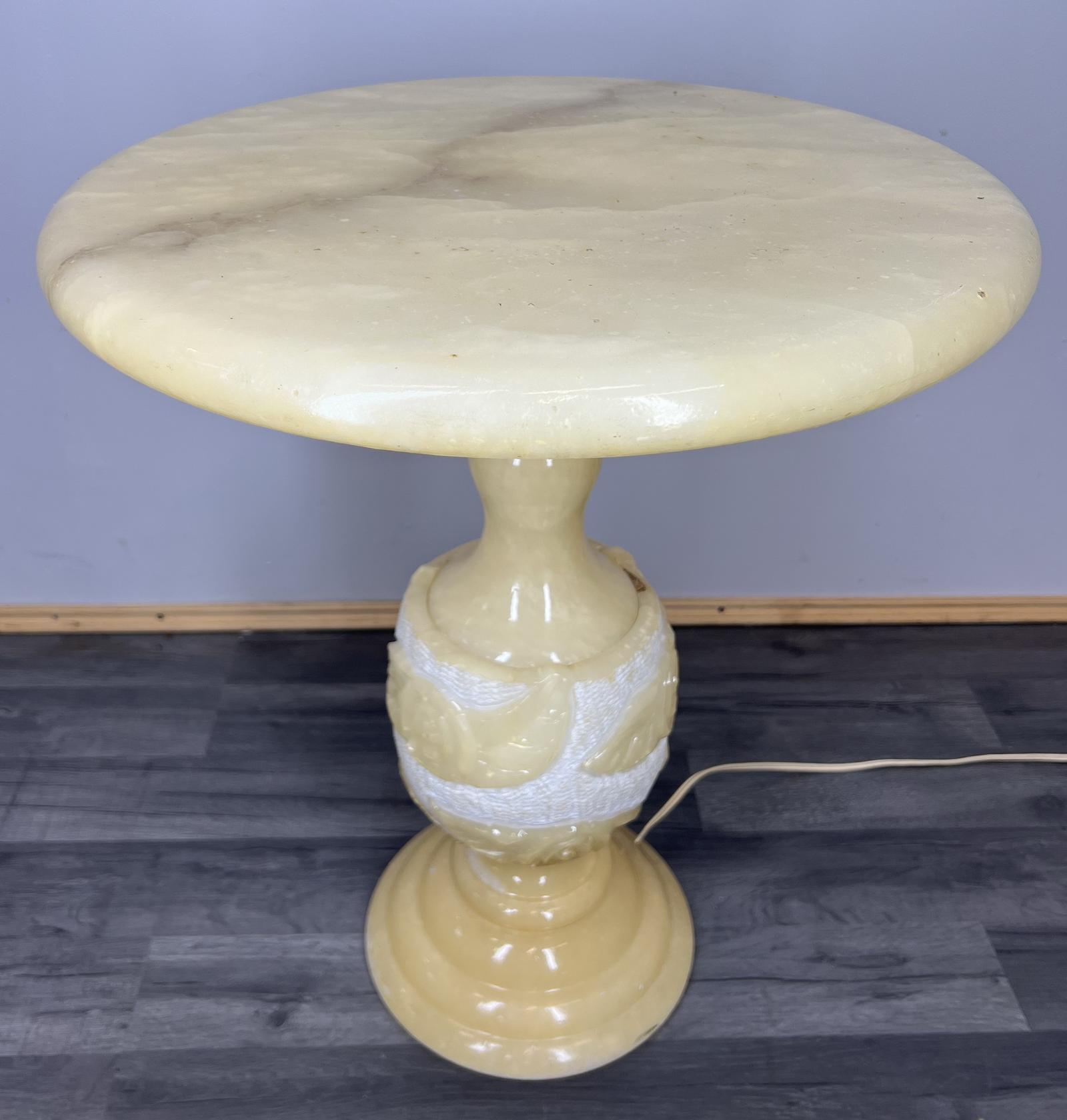 Amazing Pedestal Table / Marble Light Table (1 of 15)
