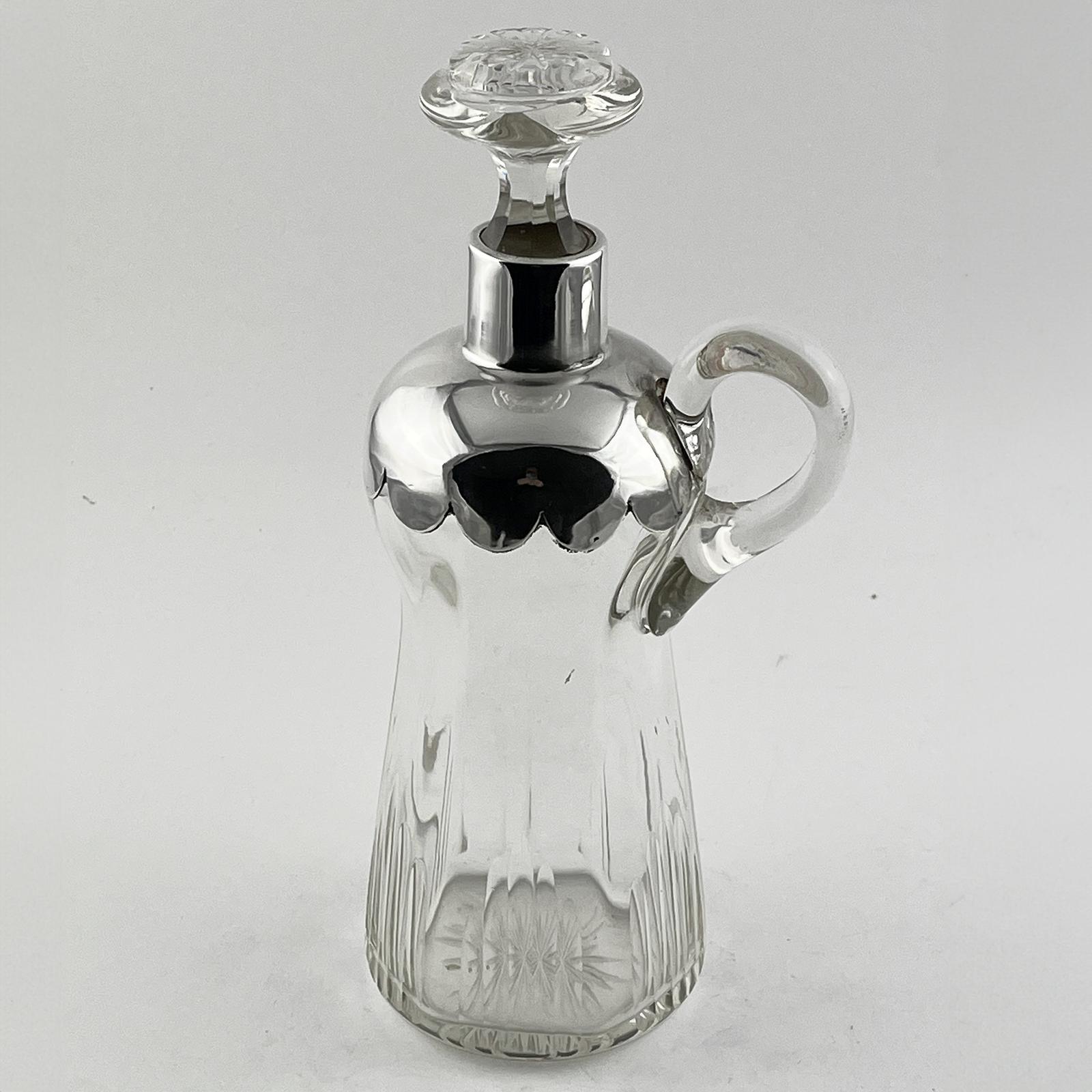 Unusual Edwardian Sterling Silver Spirit Decanter (1 of 5)