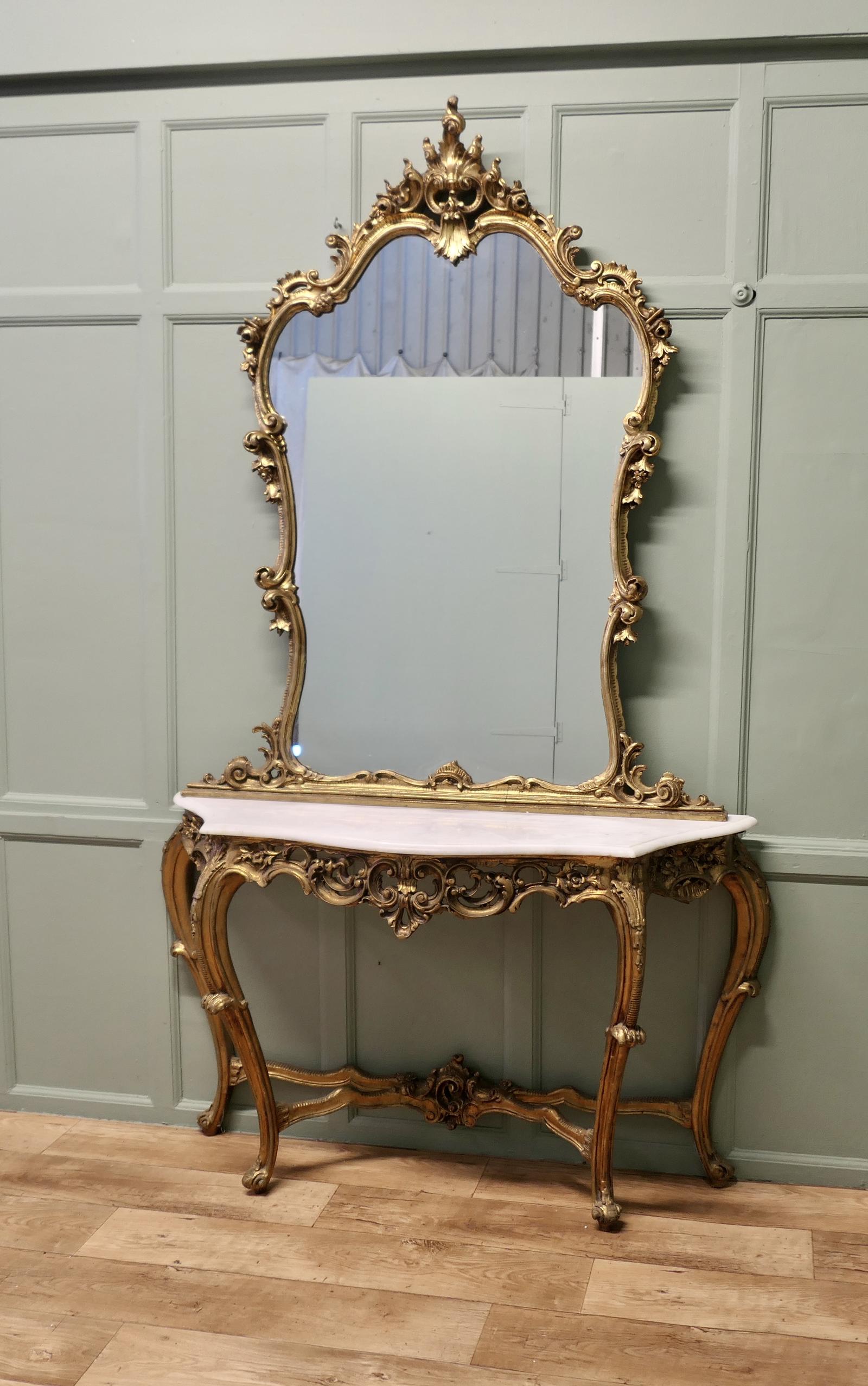 19th Century Italian Console Table and Mirror Set (1 of 6) 19th Century Italian Console Table and Mirror Set (1 of 6)