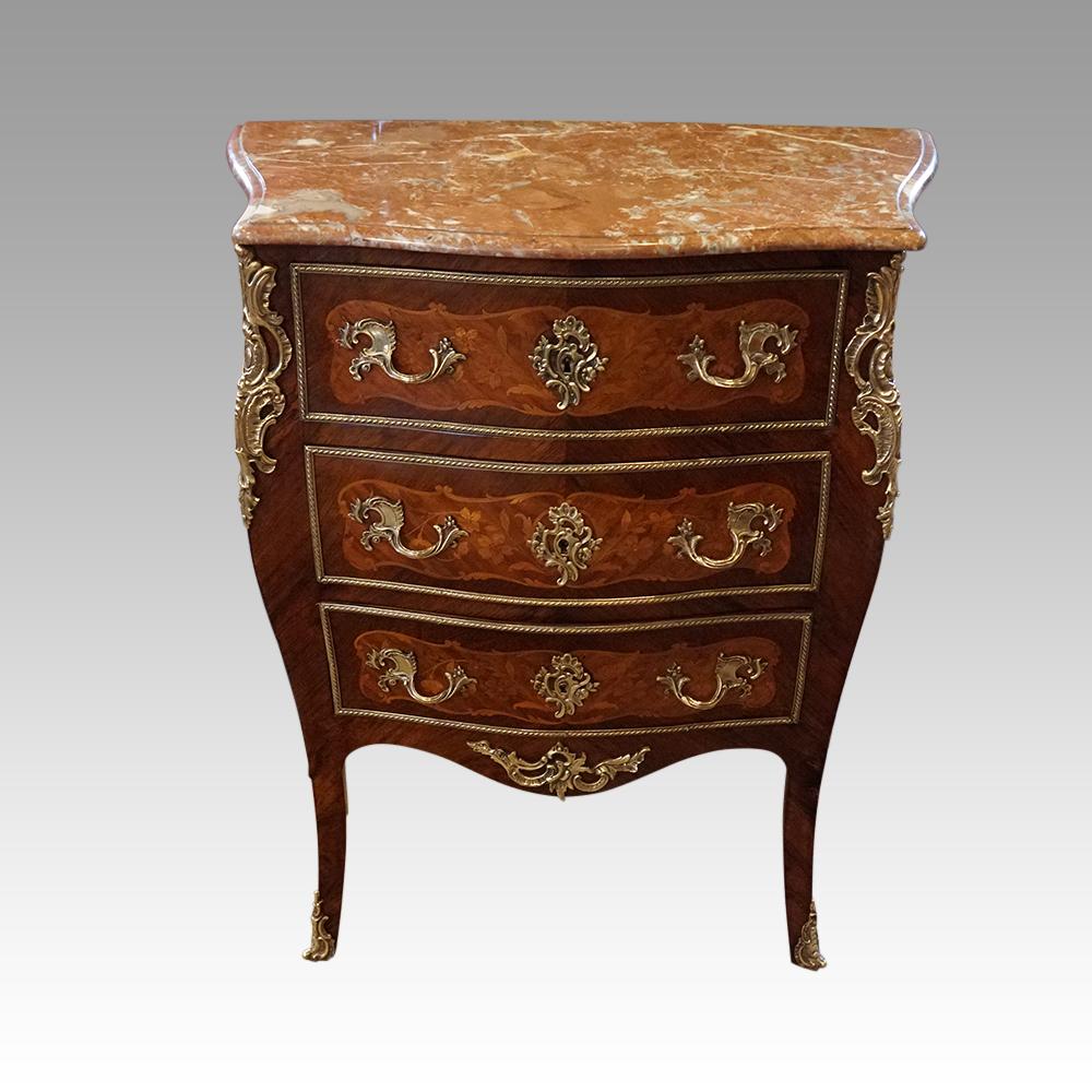 Small Continental Marquetry Commode (1 of 6)