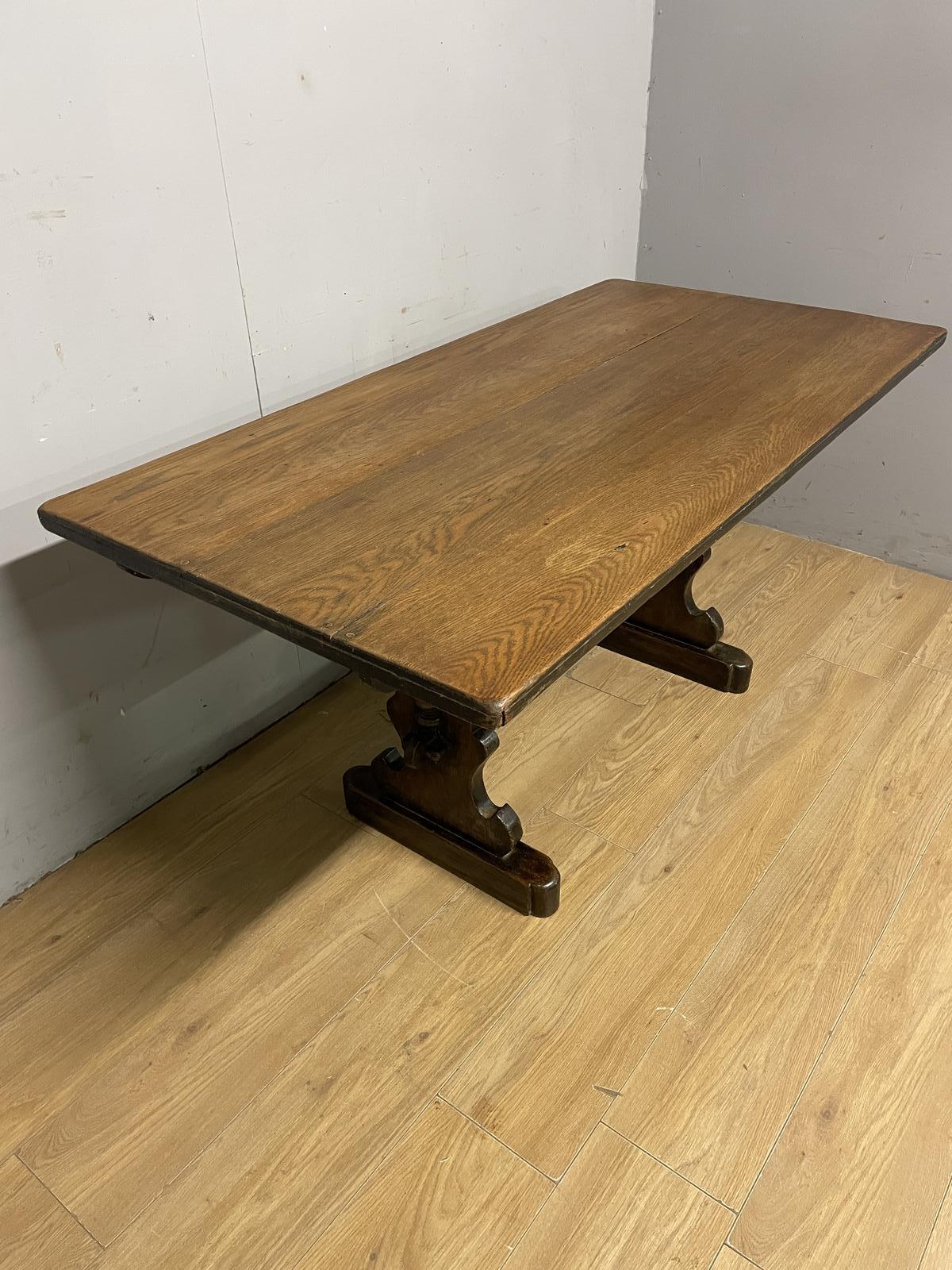 Arts and Crafts Oak Refectory Table Circa 1910 (1 of 12)