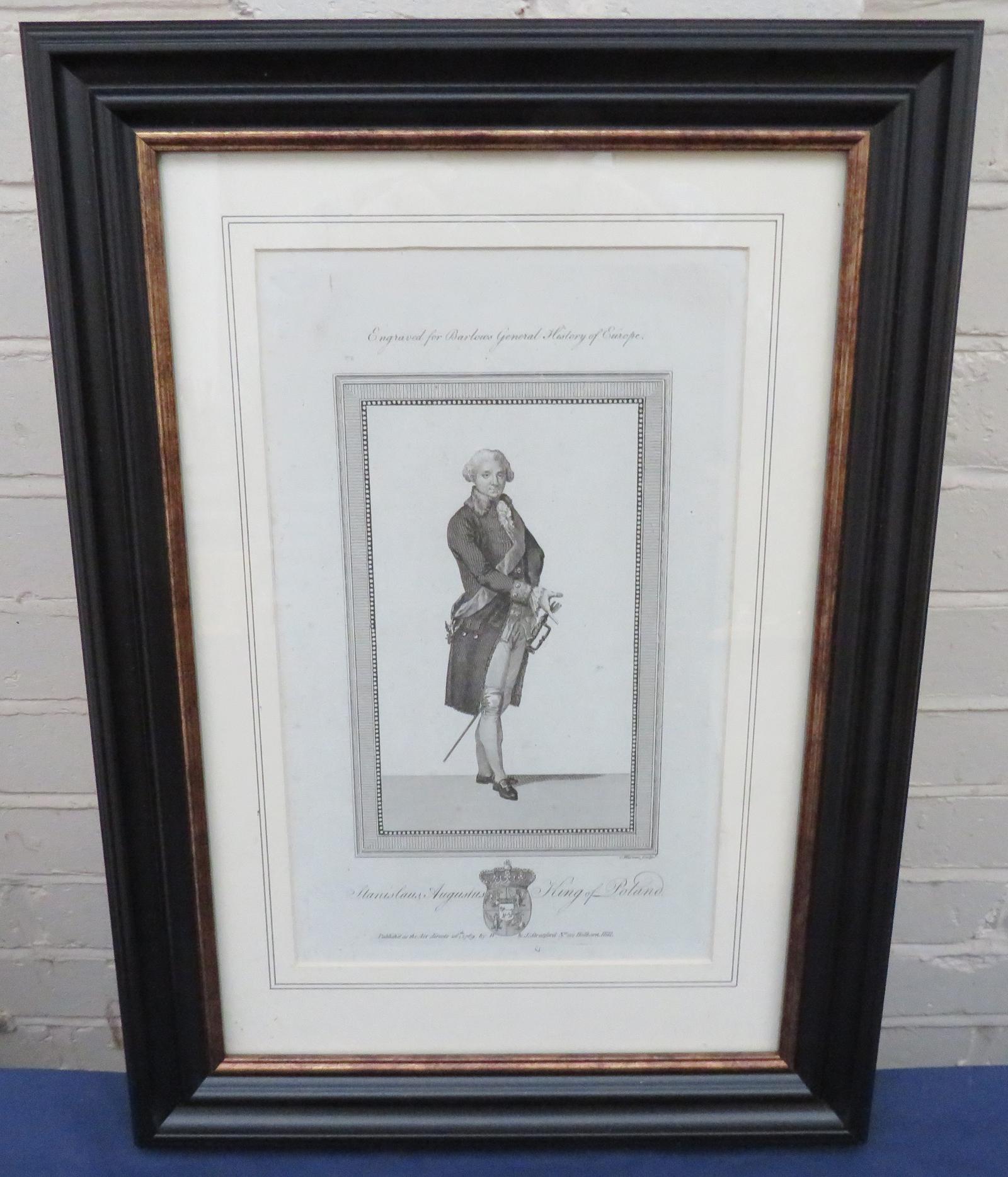 1789 Fine Engraving Stanislaus Augustus King of Poland (1 of 4)