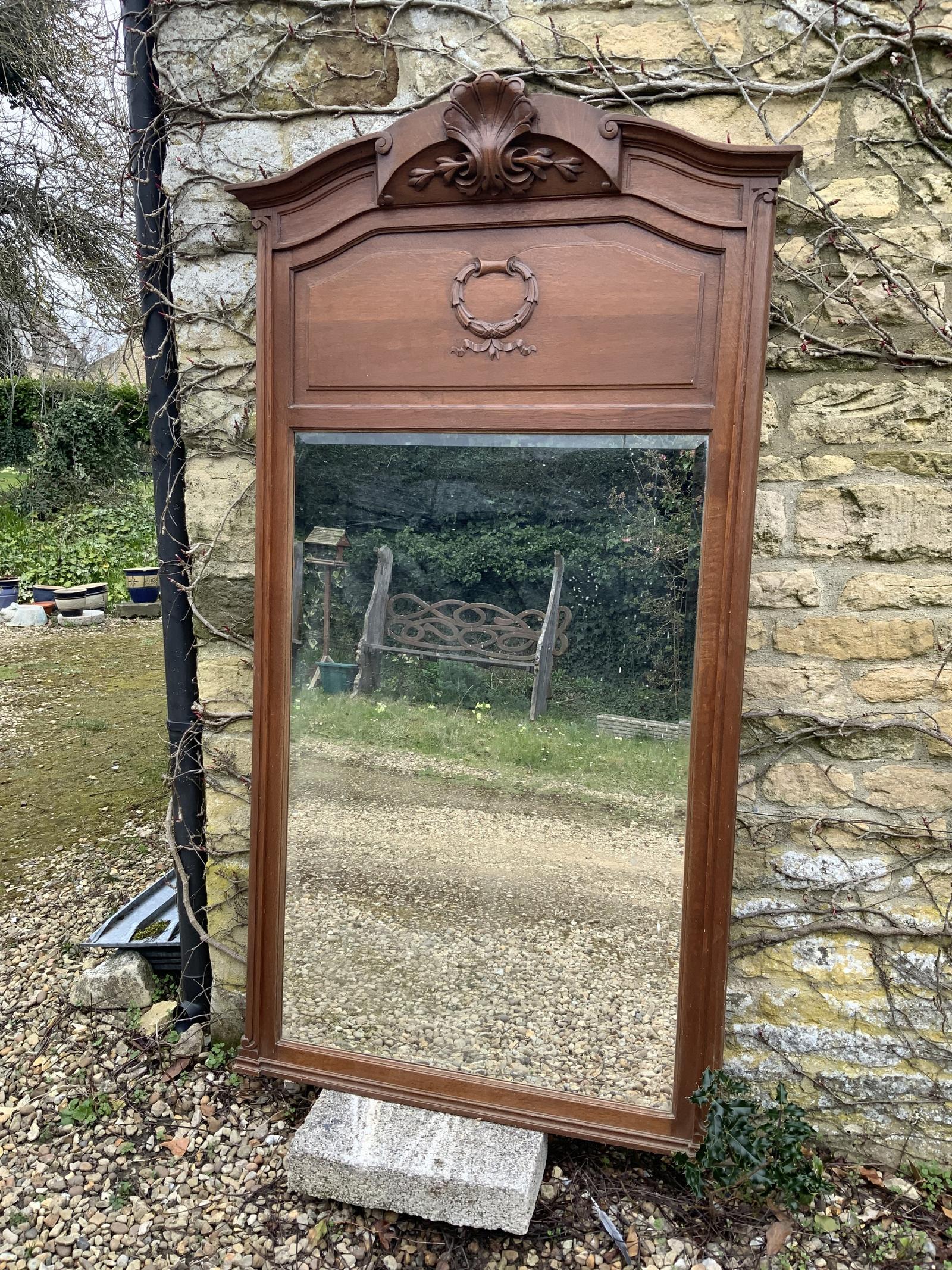 French Oak Trumeau Style Mirror (1 of 4) French Oak Trumeau Style Mirror (1 of 4)