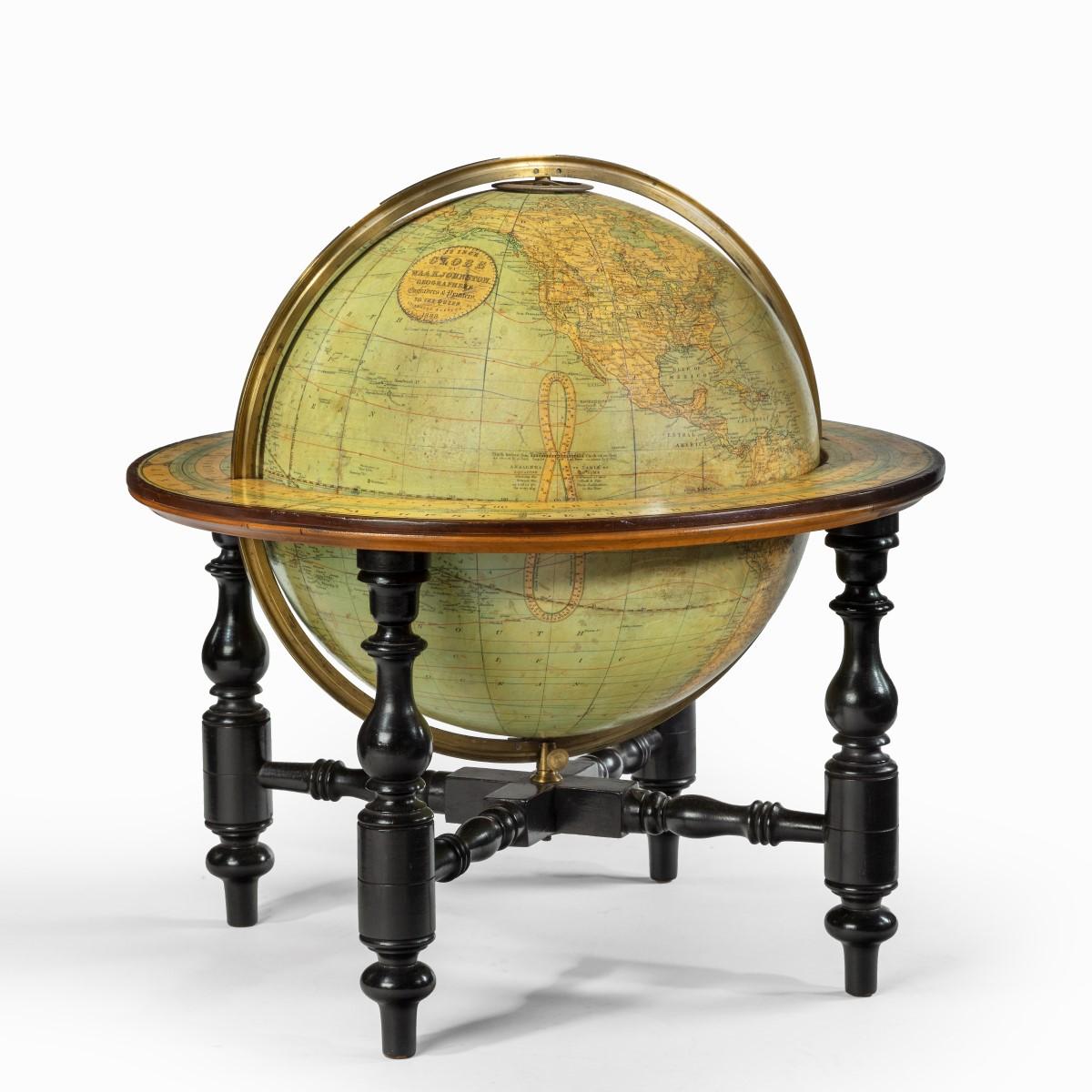 12 Inch Globe by W & AK Johnston, Dated 1888 (1 of 7)
