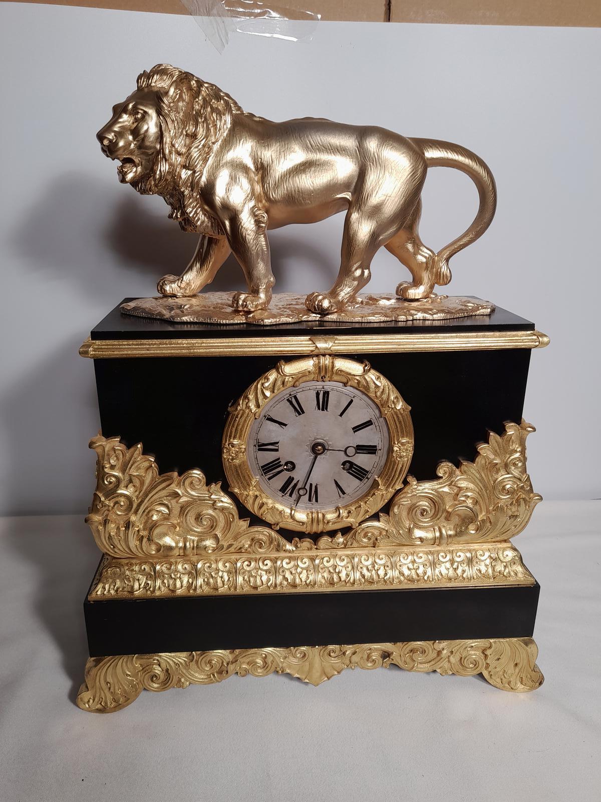 French Empire Clock with Lion (1 of 5)