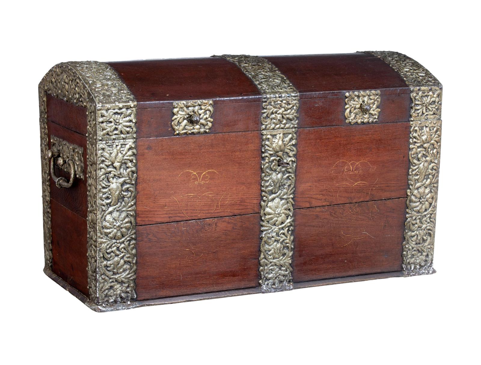 18th Century Danish Oak Dome Top Coffer (1 of 9)