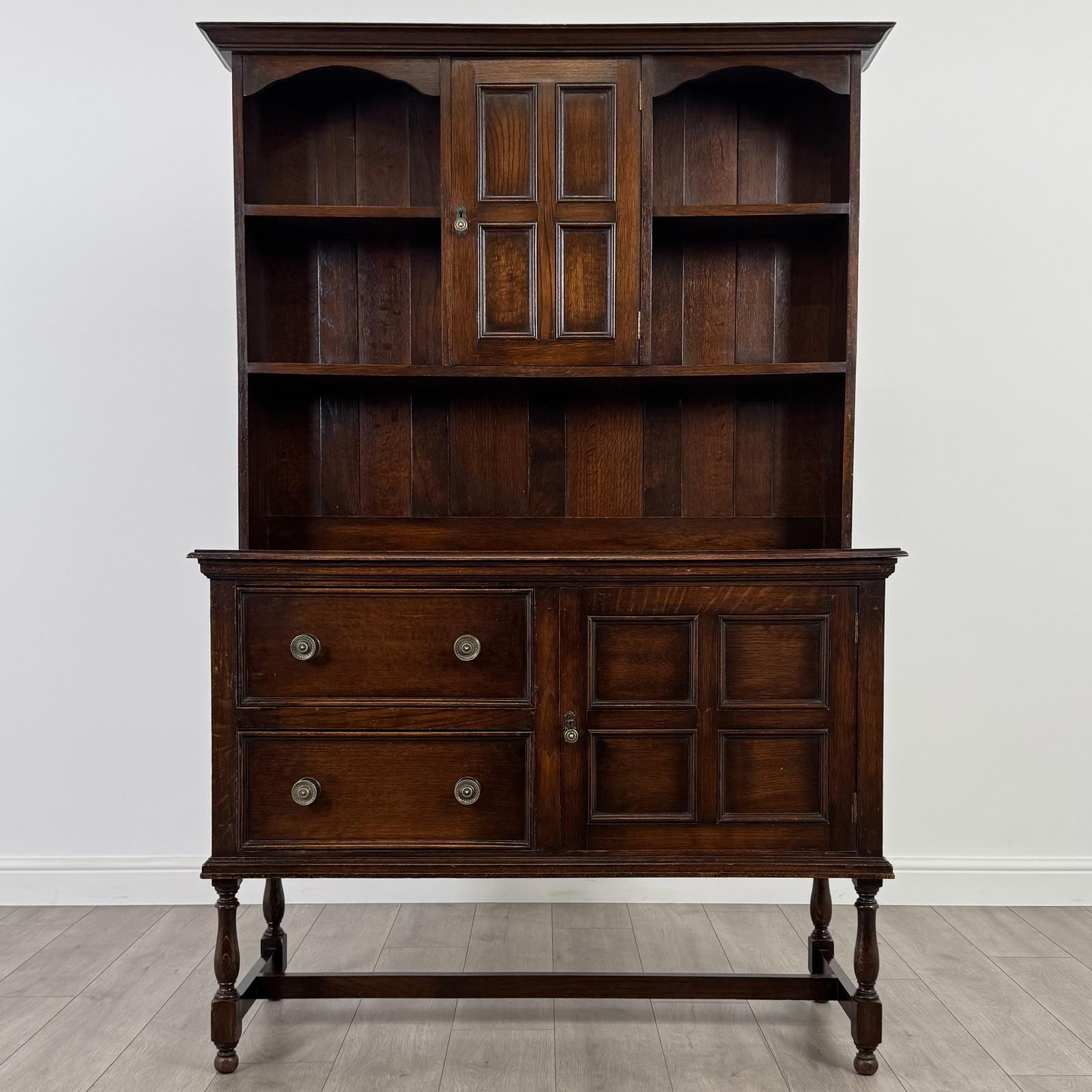 Antique 20th Century Good Quality Oak Dresser (1 of 12)