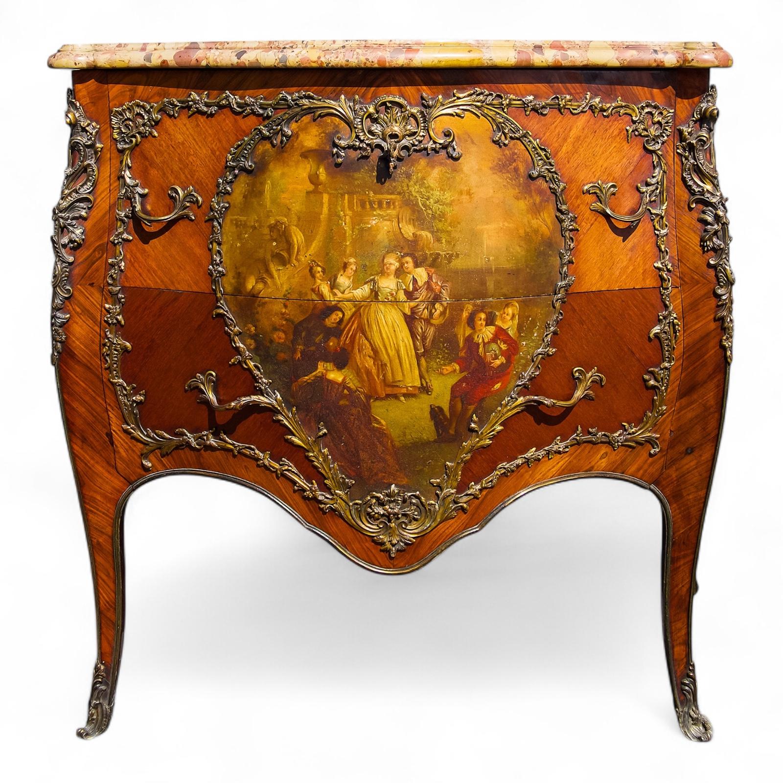 Antique French Vernis Martin Commode Chest (1 of 11)