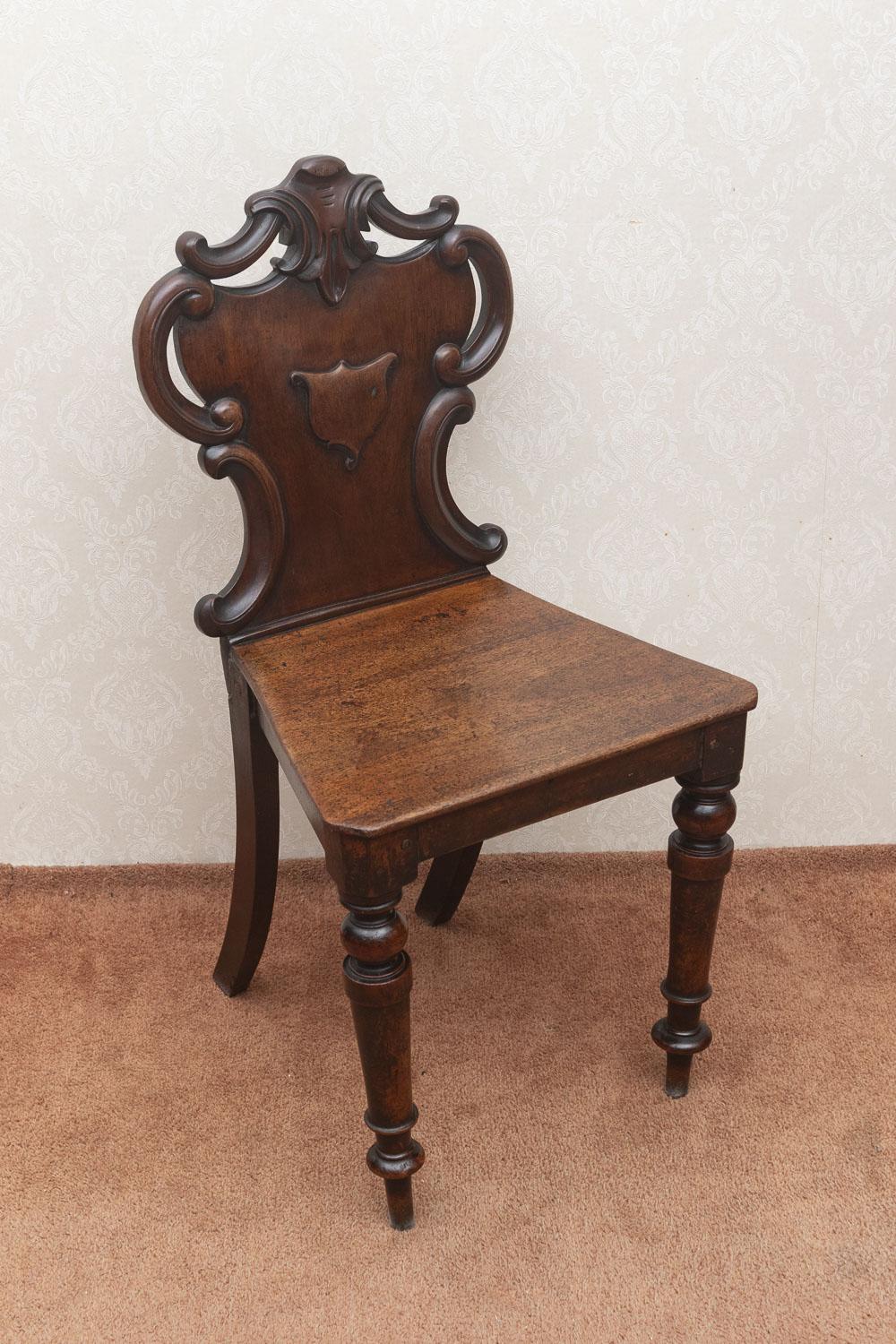 Good Victorian Mahogany Hall Chair (1 of 10)