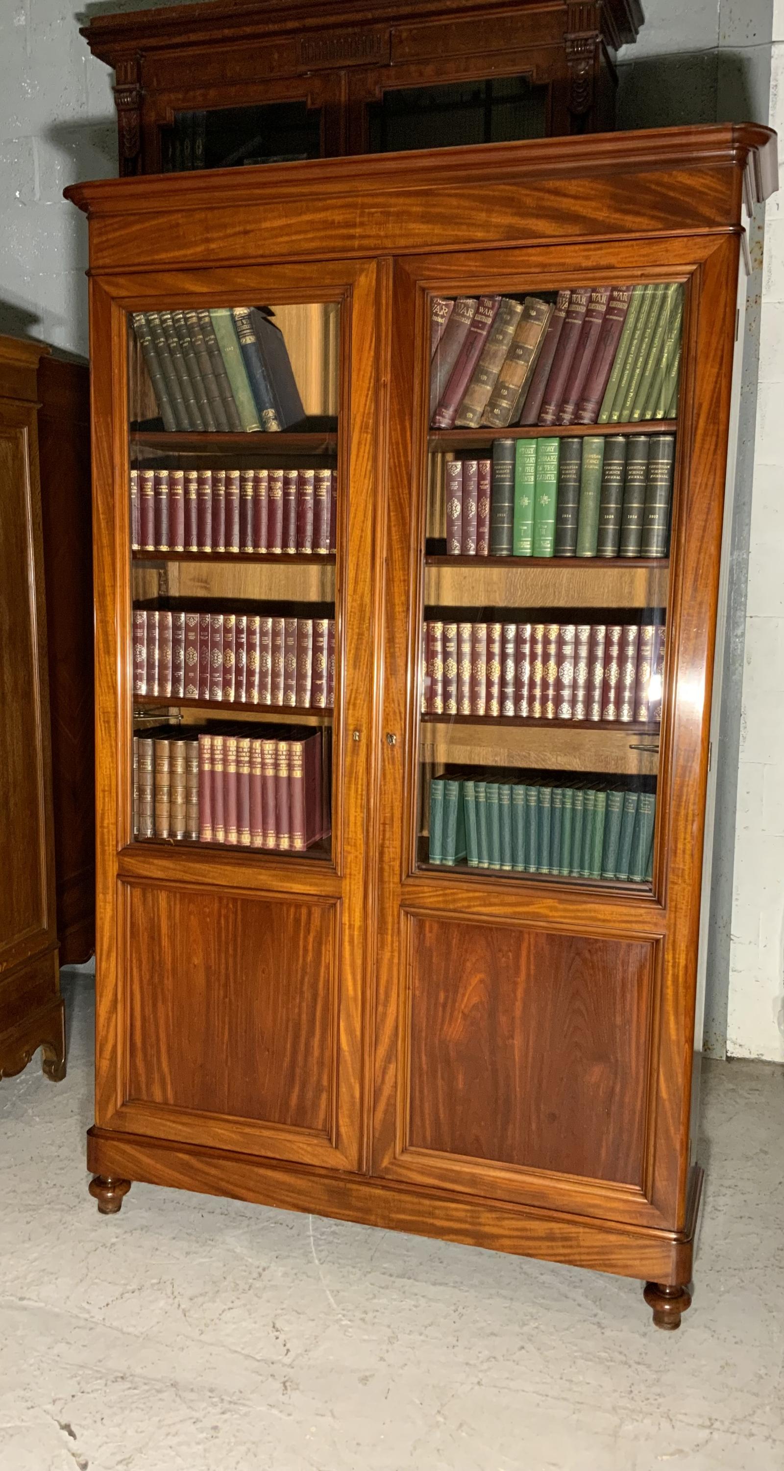 Tall French Mahogany Bookcase (1 of 10)