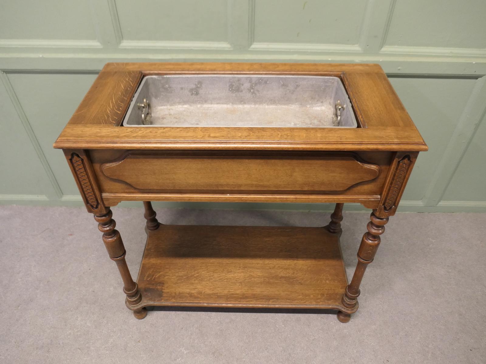 French Arts and Crafts Golden Oak, Lined Jardinière (1 of 6) French Arts and Crafts Golden Oak, Lined Jardinière (1 of 6)