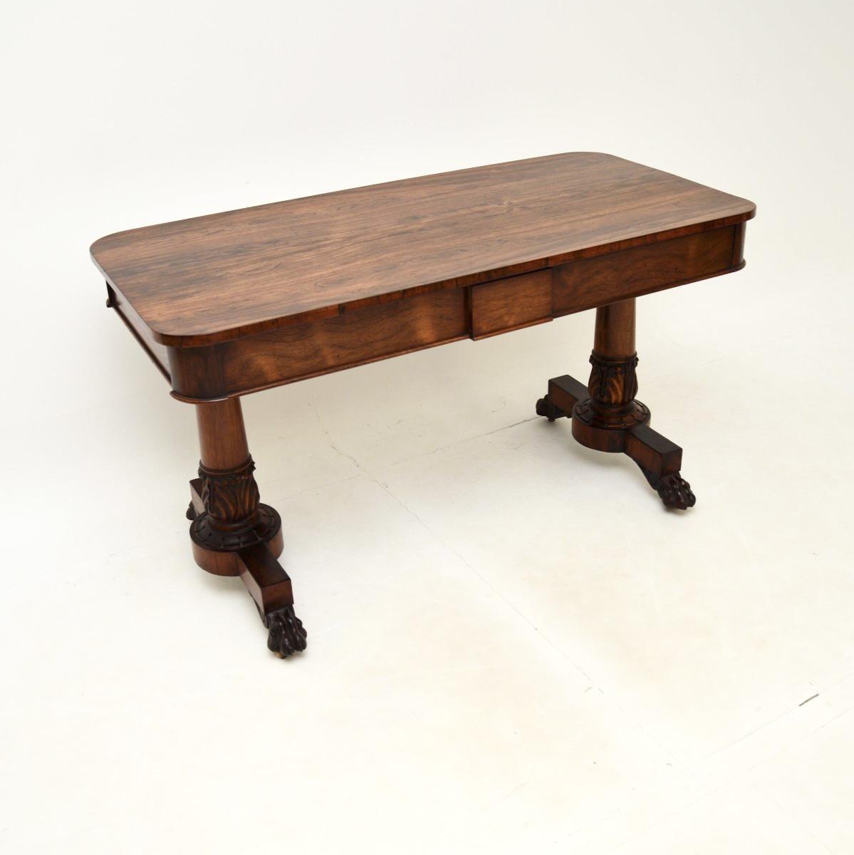 Antique William IV Rosewood Writing Desk (1 of 12)