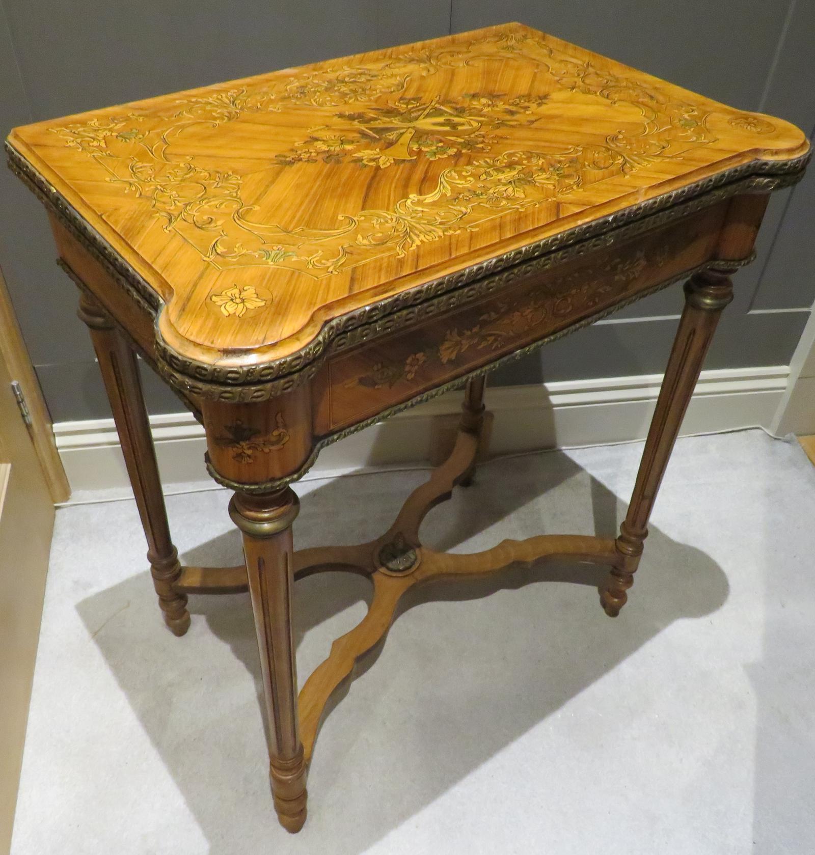 19th Century Dutch Games Table IN Tulip Wood & Pen Work (1 of 7)