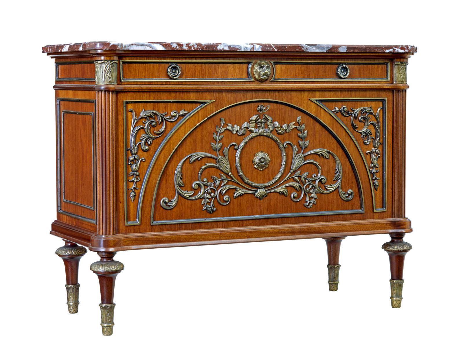 Mid 20th Century Mahogany Marble Top Chest of Drawers (1 of 9)