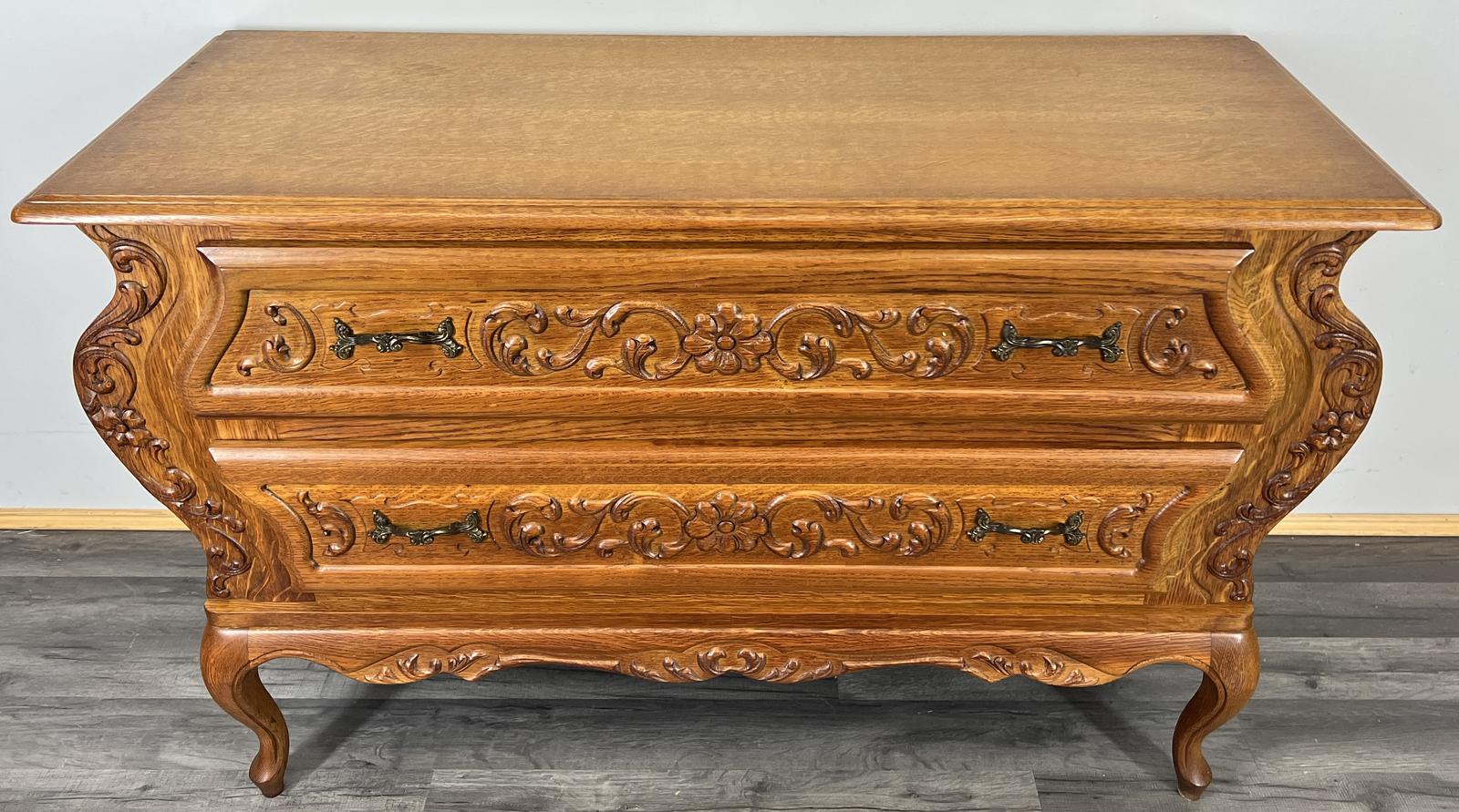 Cabinet Vintage French Chest of Drawers with Ornate Carvings (1 of 11)