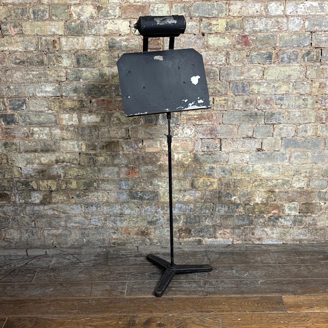 Vintage Industrial Lectern Stand with Lamp (1 of 6)