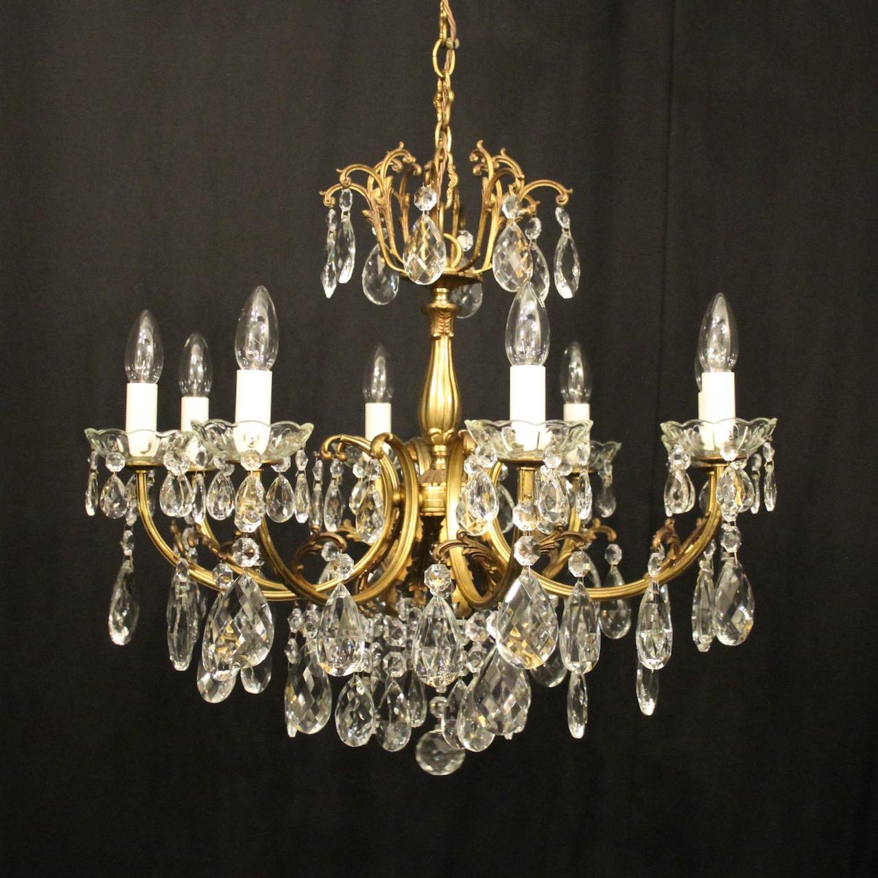 French Gilded & Crystal Antique Chandelier (1 of 10) French Gilded & Crystal Antique Chandelier (1 of 10)