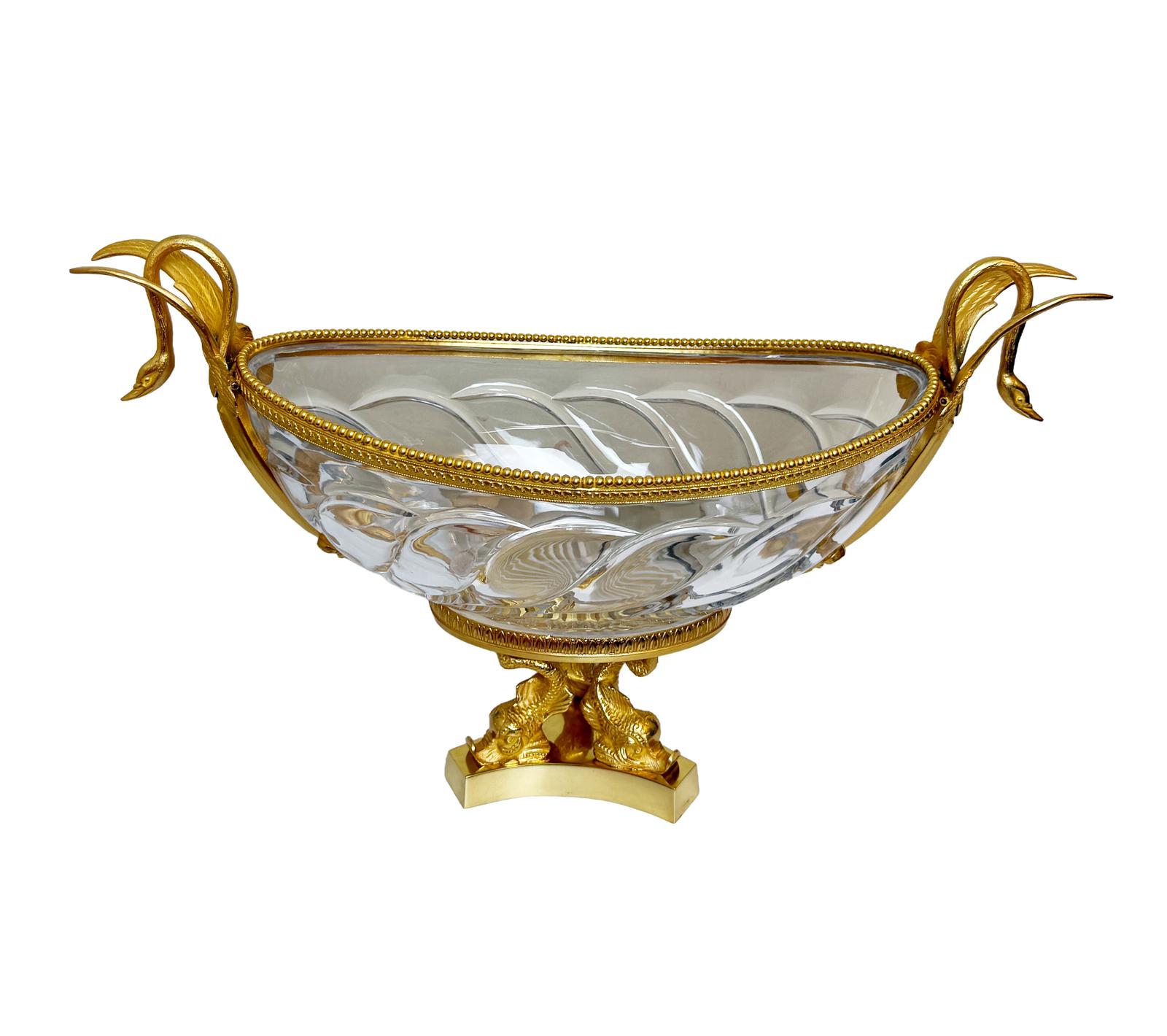 Superb 19th Century Empire Style Crystal & Gilt Bronze Centrepiece (1 of 8) Superb 19th Century Empire Style Crystal & Gilt Bronze Centrepiece (1 of 8)