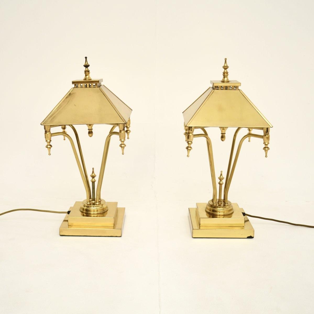 Pair of Vintage Brass Table Lamps (1 of 8) Pair of Vintage Brass Table Lamps (1 of 8)