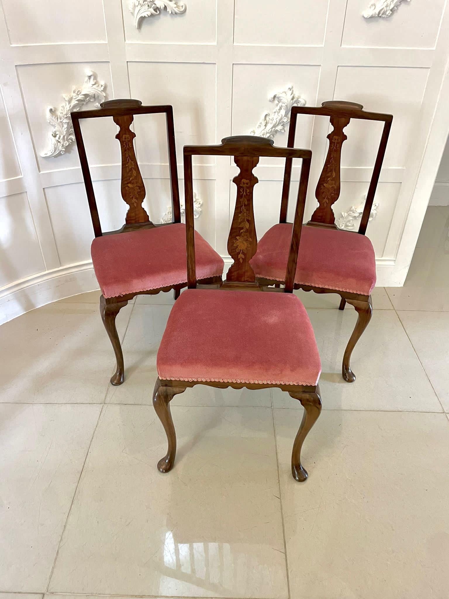 Outstanding Quality Set of 3 Antique Victorian Figured Walnut Marquetry Inlaid Bedroom Chairs (1 of 10) Outstanding Quality Set of 3 Antique Victorian Figured Walnut Marquetry Inlaid Bedroom Chairs (1 of 10)