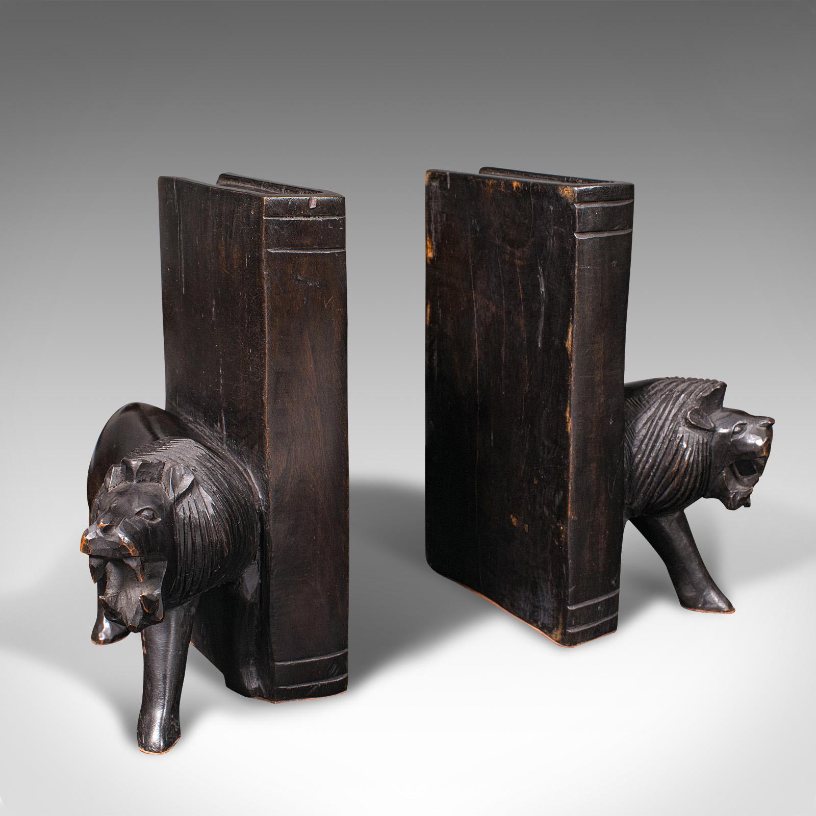 Pair of Antique Carved Lion Bookends, Oriental, Ebonised, Book Rest, Victorian (1 of 11) Pair of Antique Carved Lion Bookends, Oriental, Ebonised, Book Rest, Victorian (1 of 11)